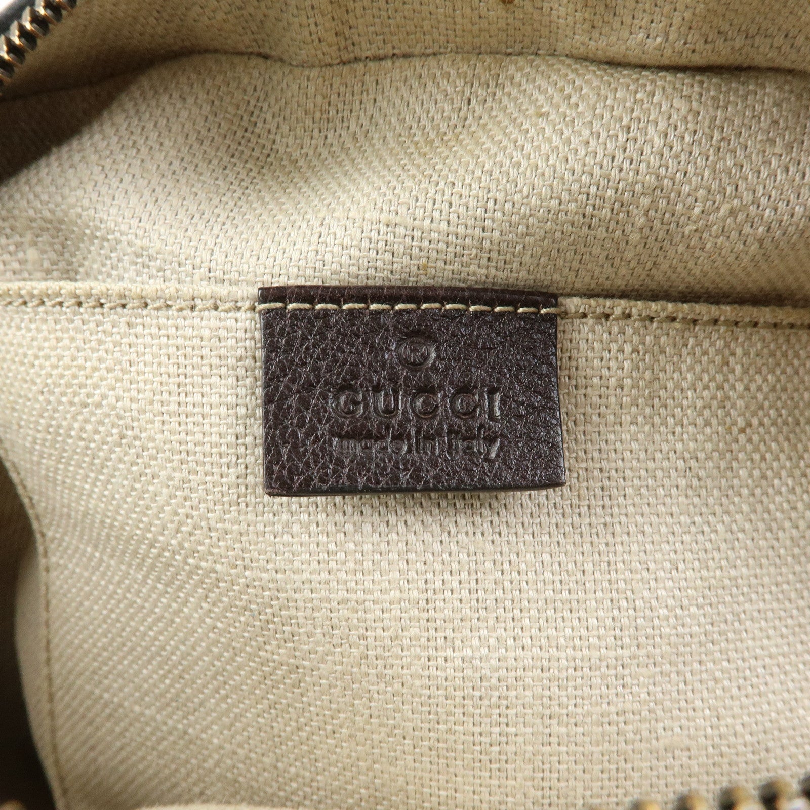 GUCCI Sherry Leather Shoulder Bag Crossbody Bag Brown 412008