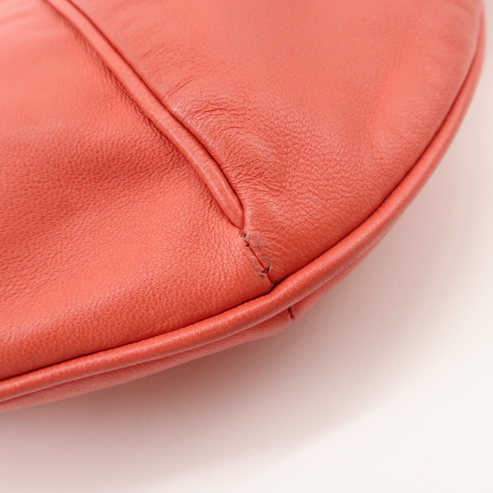 LOEWE Anagram Leather Shoulder Bag Hand Bag Pink Used