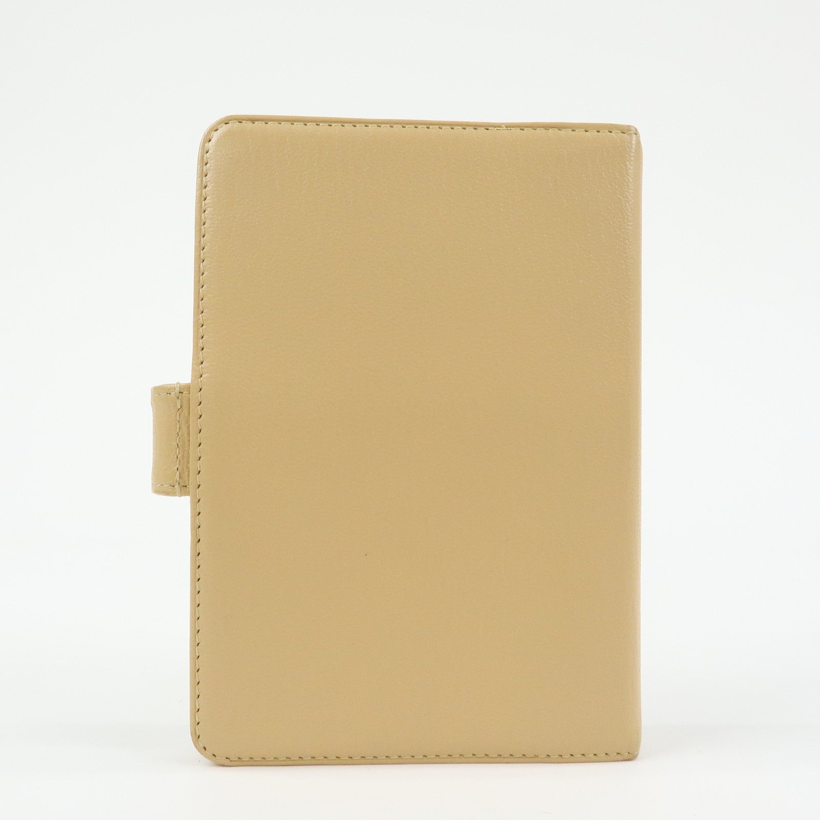 CHANEL COCO Mark Calf Skin Agenda Cover Planner Cover Beige
