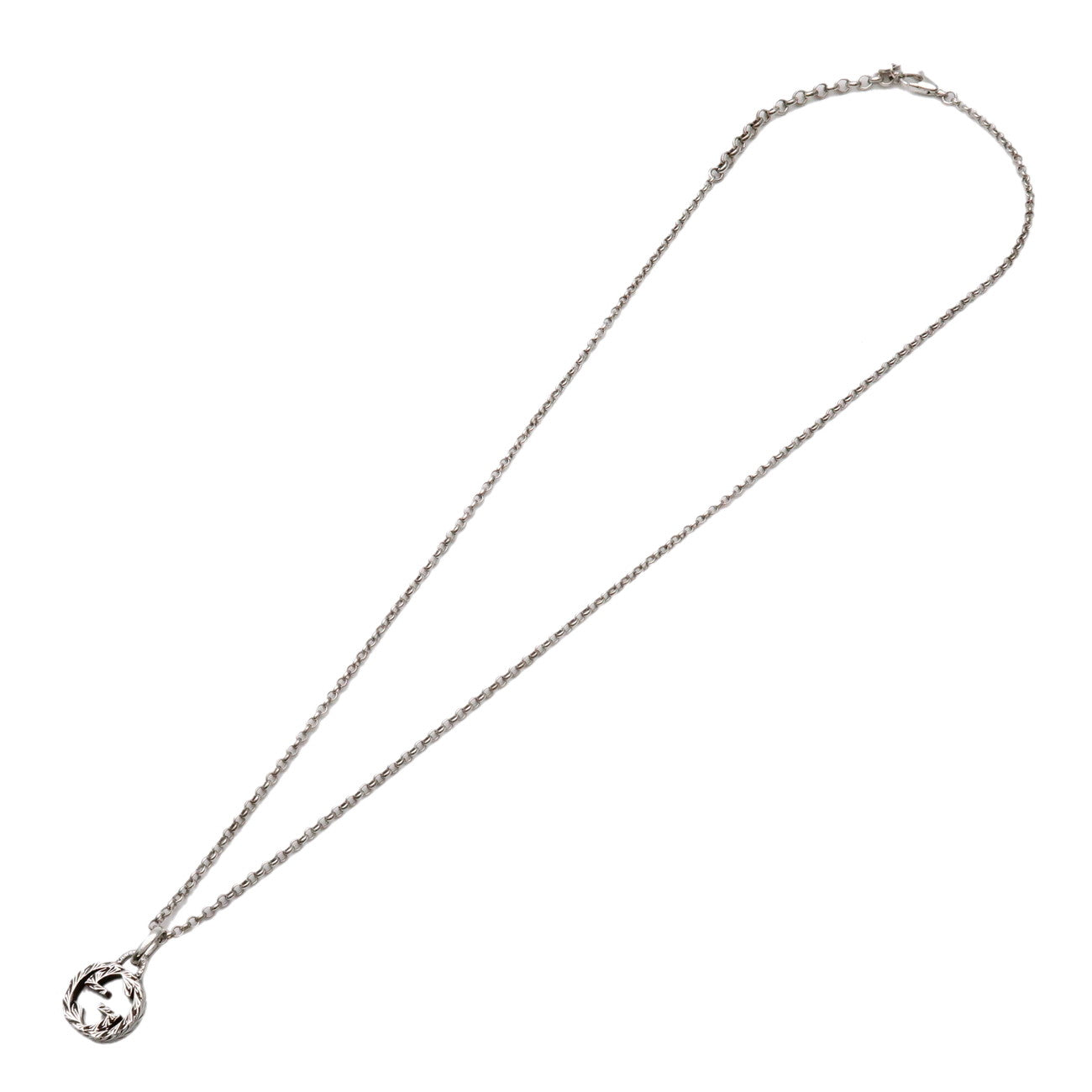GUCCI Interlocking G Arabesque Chain Necklace SV925 Silver