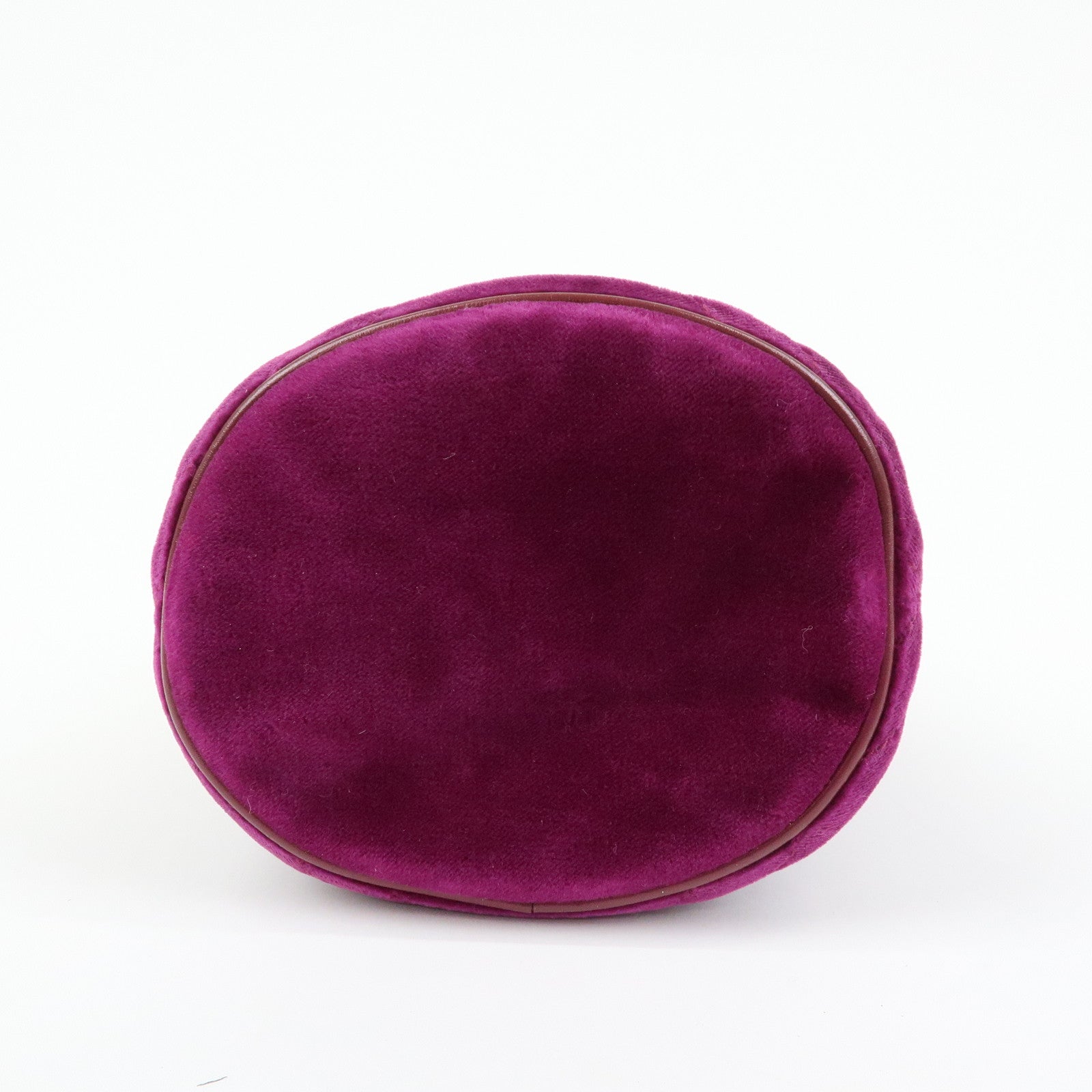 GUCCI GG Marmont Velvet Leather Small Bucket Chain Bag 575163