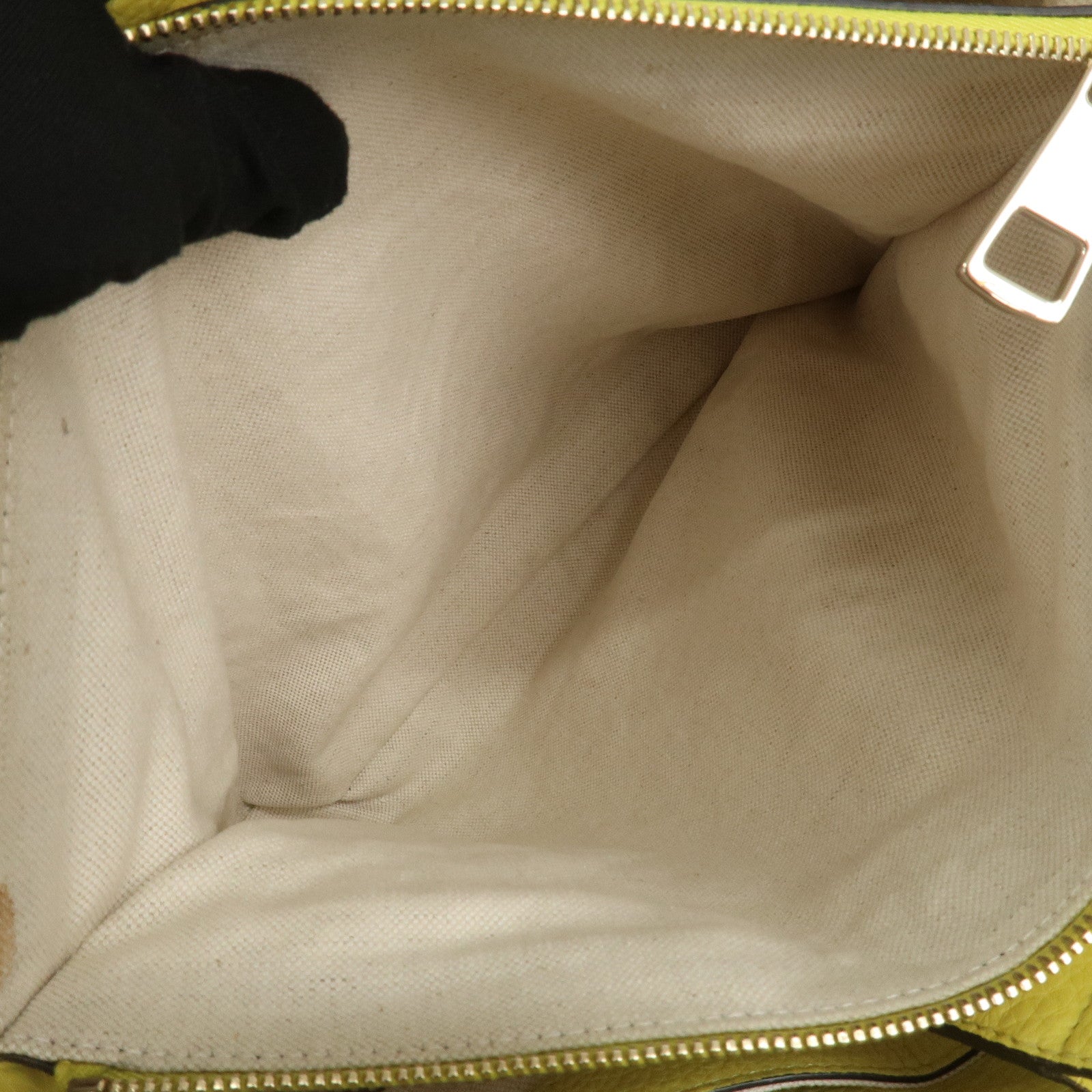 GUCCI Bamboo Shopper Large Tote Bag 2WAY Hand Bag Yellow 323658