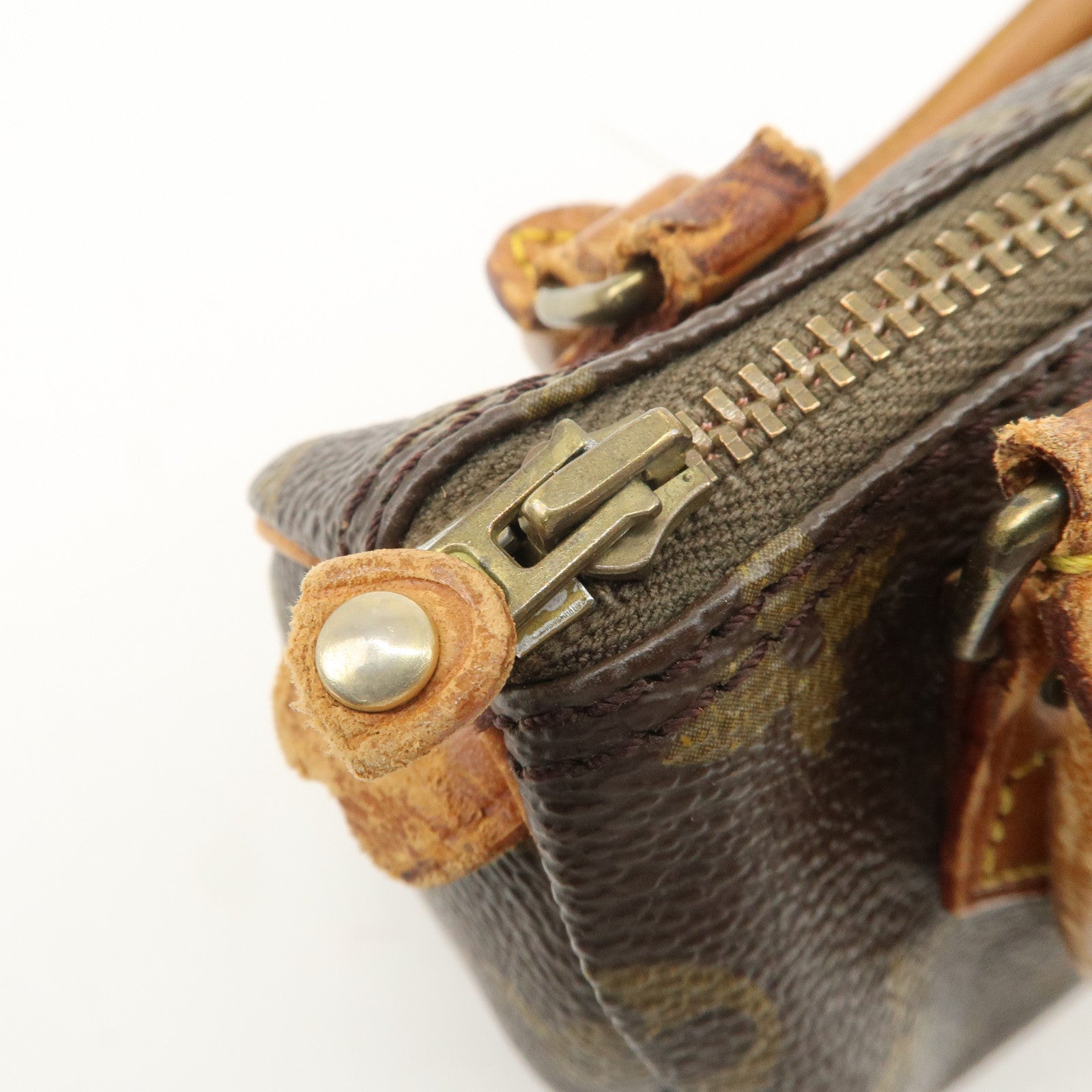 Louis Vuitton Monogram Mini Speedy Hand Bag Boston Bag Brown M41534