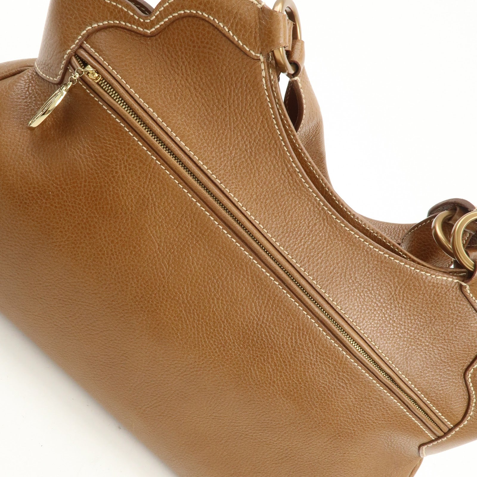 Cartier Must Line Marcello Leather Hand Bag Tote Bag Brown