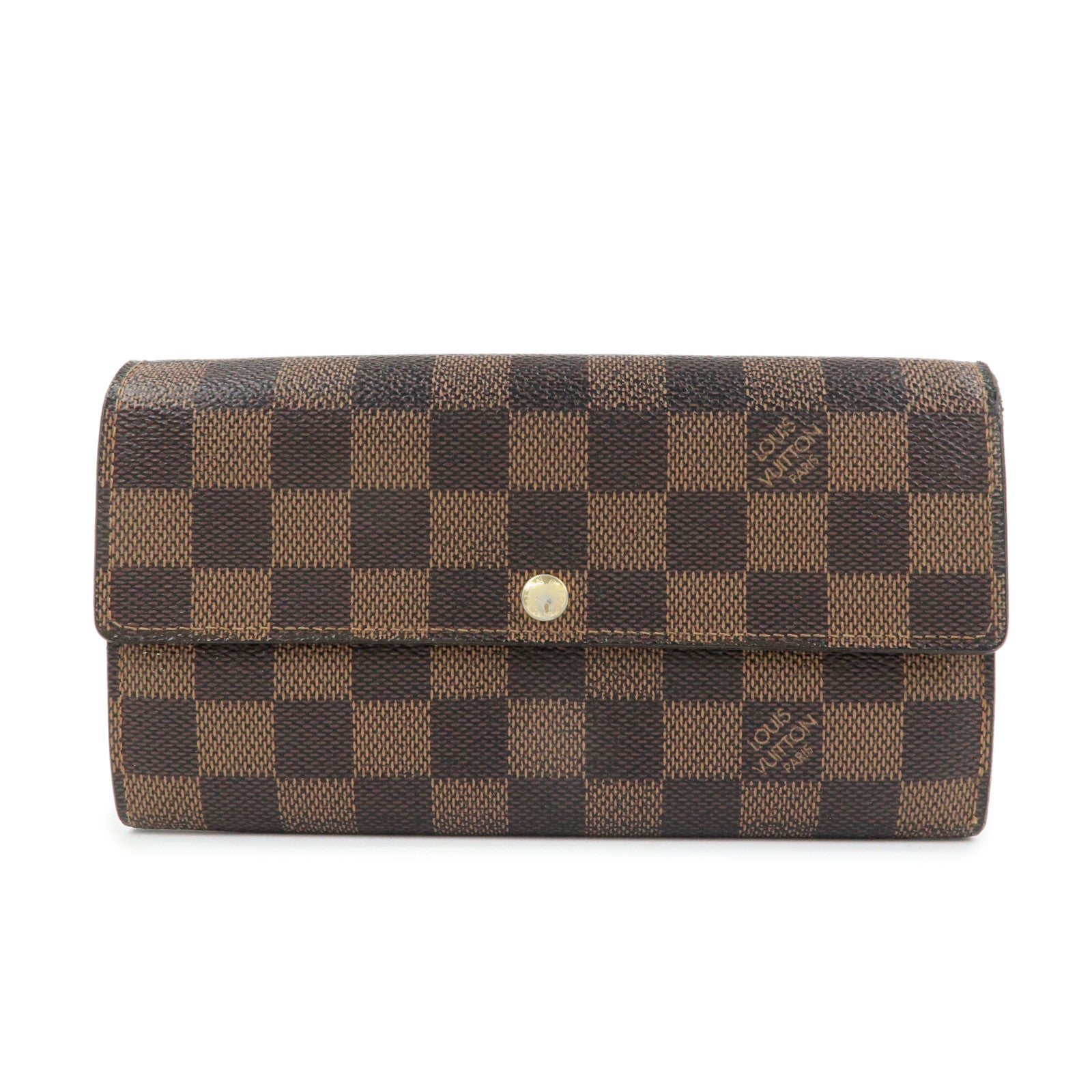 Louis Vuitton Damier Portefeuille Sarah Long Wallet Brown N61734