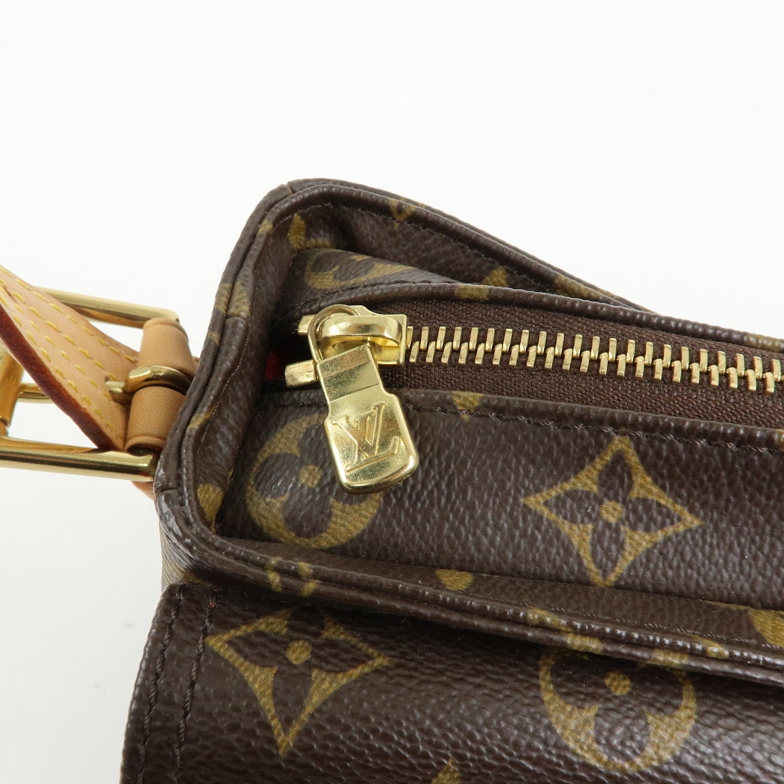 Louis Vuitton Monogram Vivacite Shoulder Bag Hand Bag Brown M51164