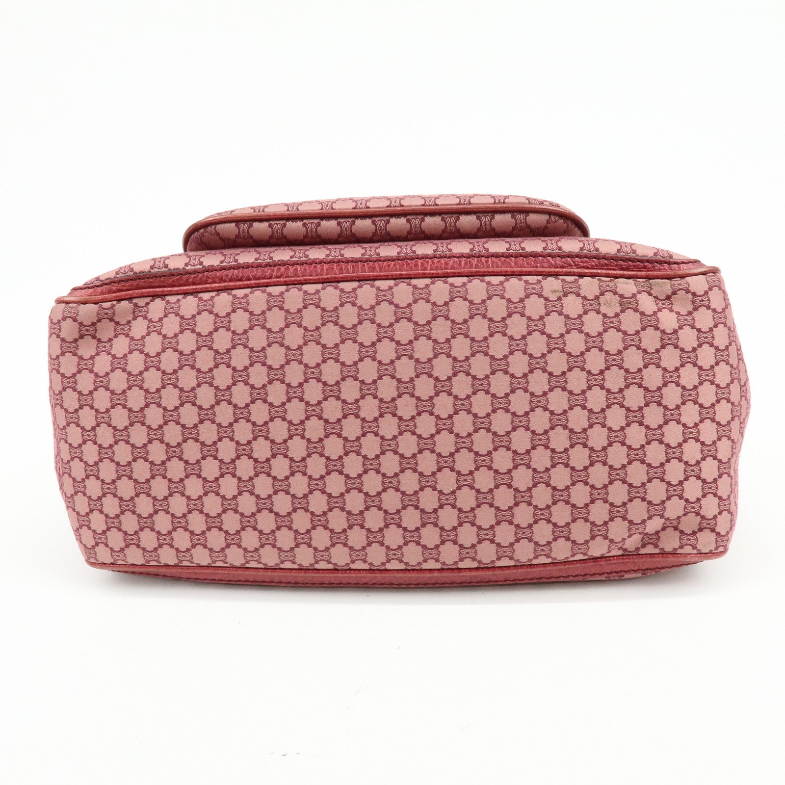 CELINE Macadam Boogie Bag Canvas Leather Hand Bag Tote Bag Pink