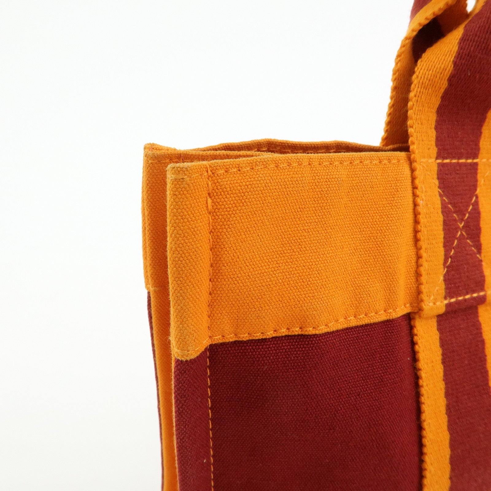 HERMES Fourre Tout PM Tote Bag FRENCH FESTIVAL OF HAWAII Red Brown