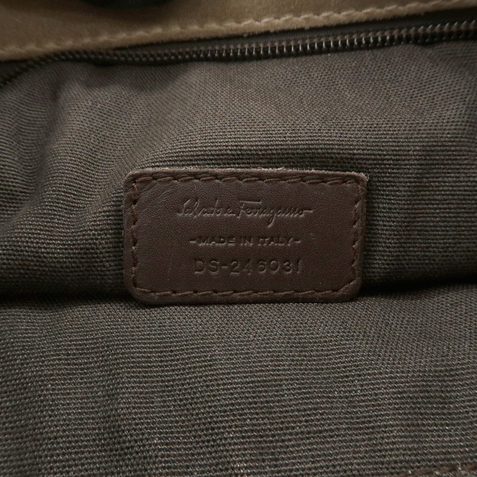 Ferragamo Gancini Suede Leather Shoulder Bag Crossbody Bag