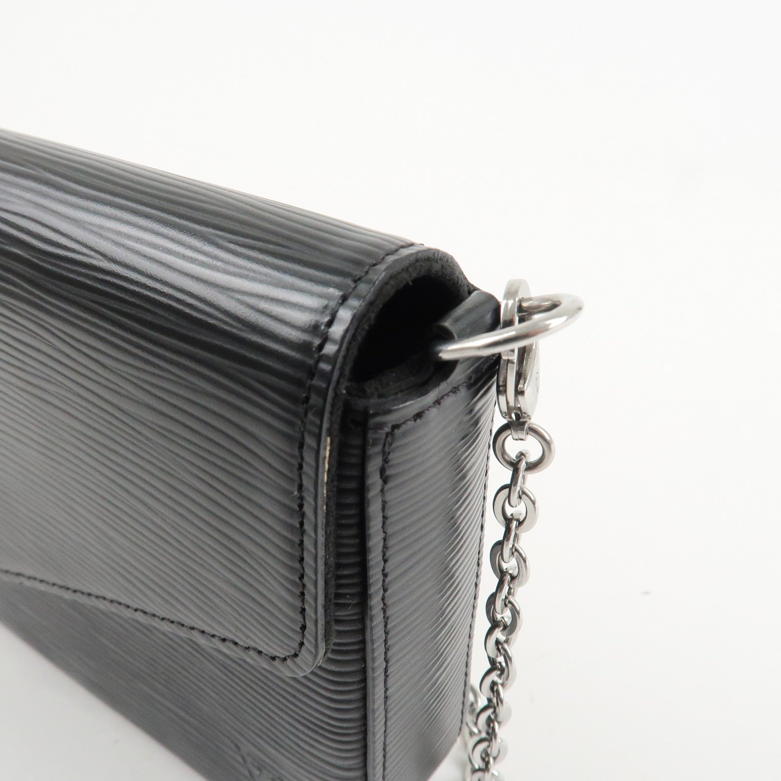 Louis Vuitton Epi Pochette Felicie Leather Hand Bag Black M62648 Used