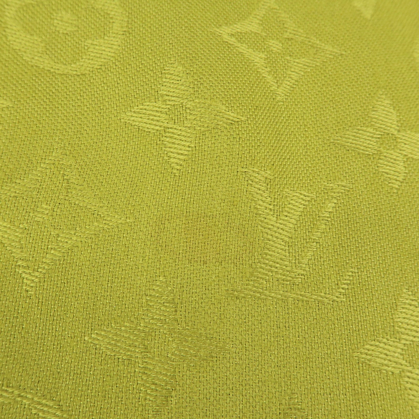 Louis Vuitton Monogrm Silk Wool Scarf Shawl Anis Green M71326