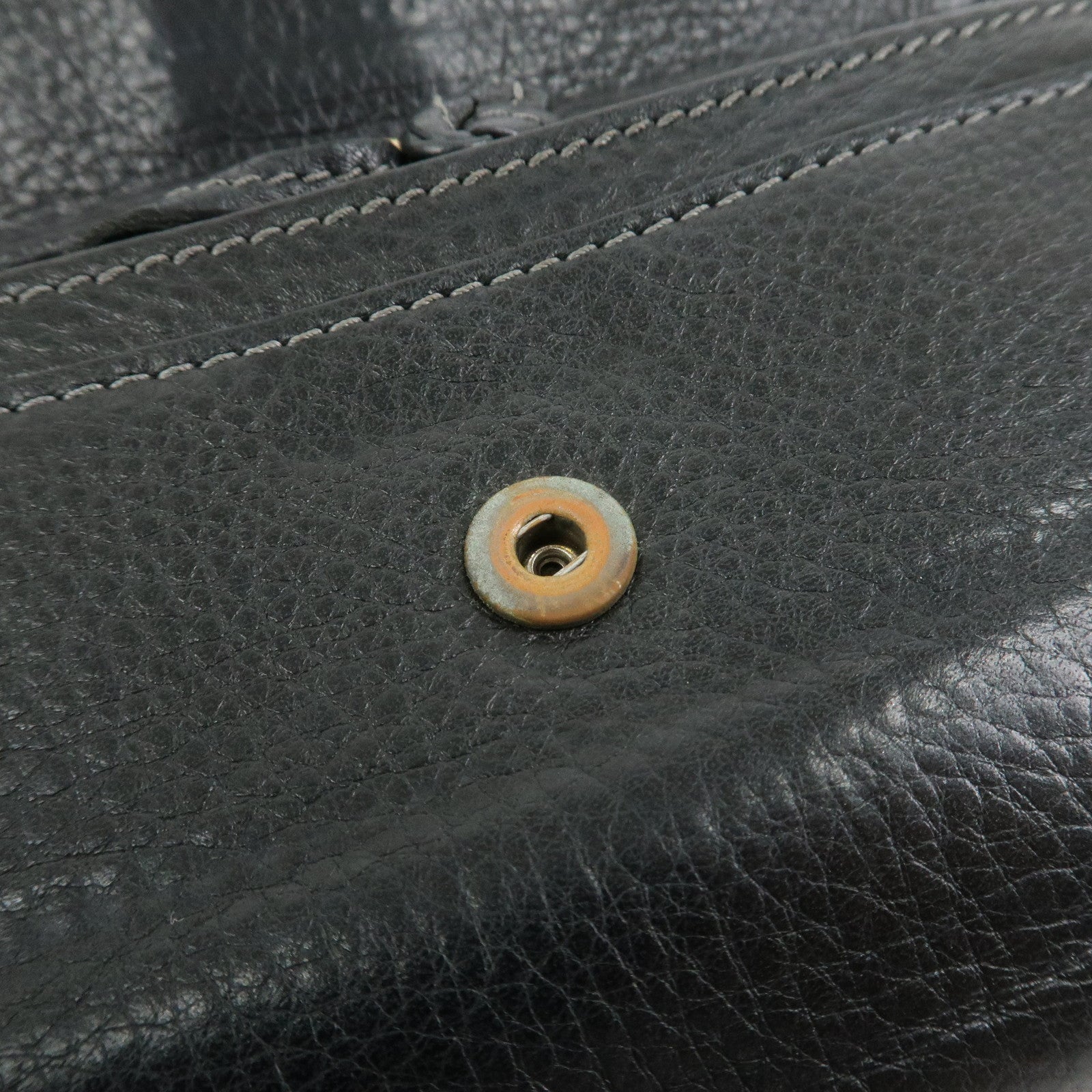 Chloe Padington Set of 2 Leather Long Wallet Key Case Gold Black