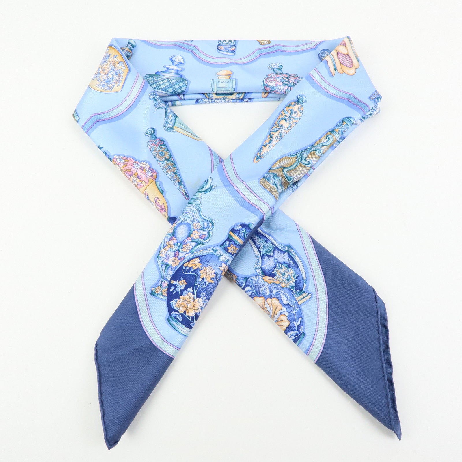Hermes Carre 90 Silk 100% Scarf Pourvu qu'on ait l'ivresse Navy