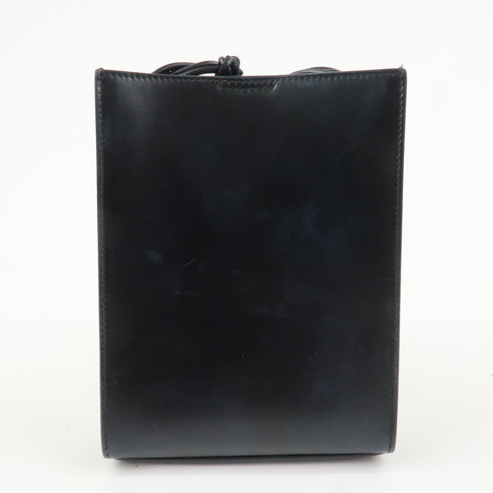 JIL SANDER Tangle Small Logo Leather Shoulder Bag Hand Bag Black