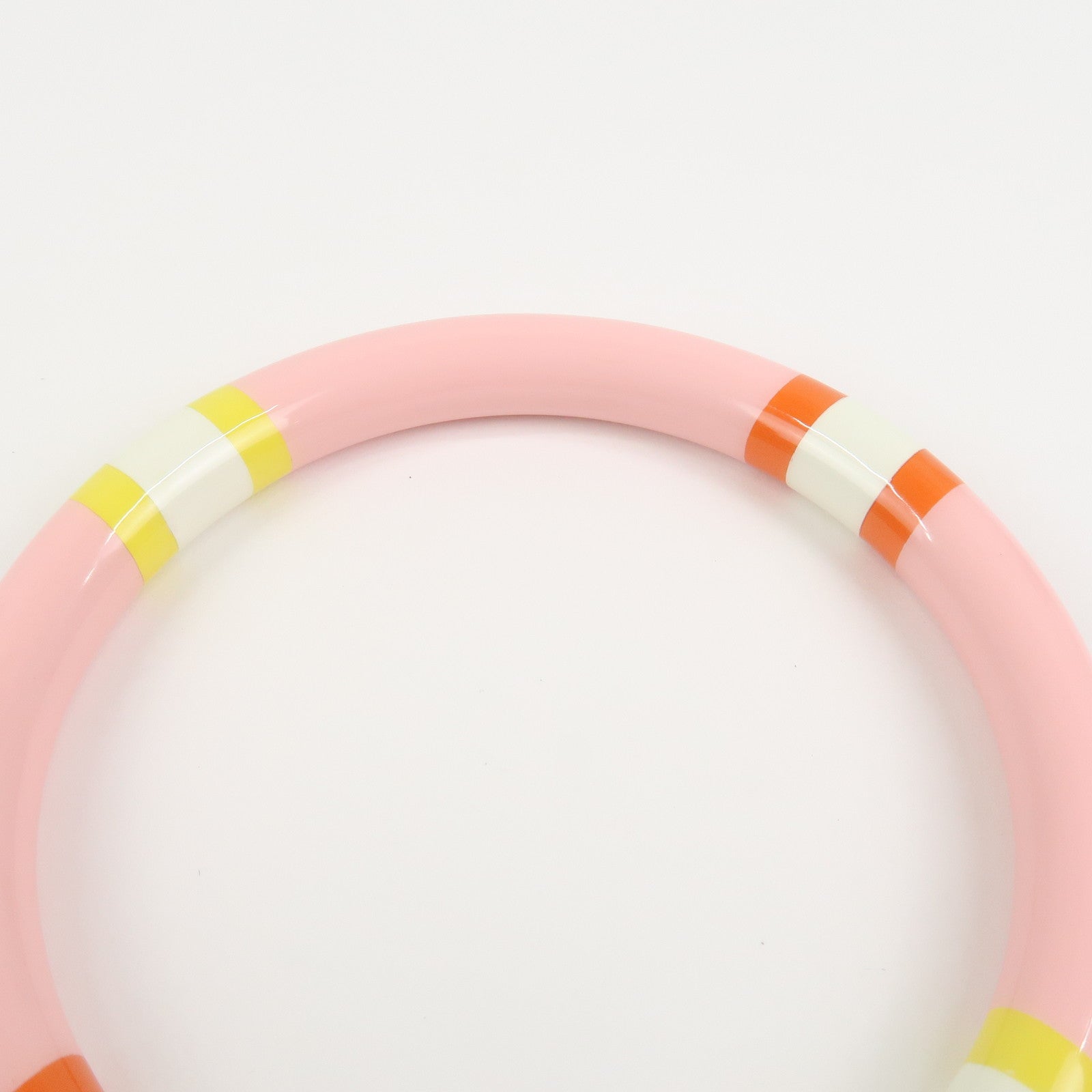 HERMES H Equipe PM Lacquered Wood Bracelet Bangle Pink