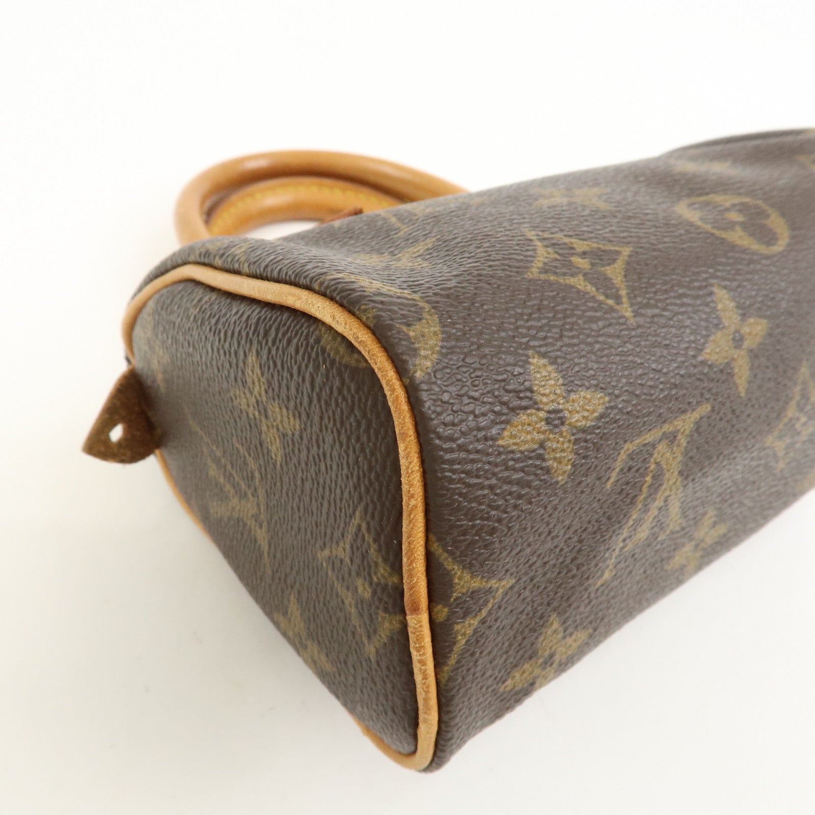 Louis Vuitton Monogram Mini Speedy Hand Bag Boston Bag Brown M41534