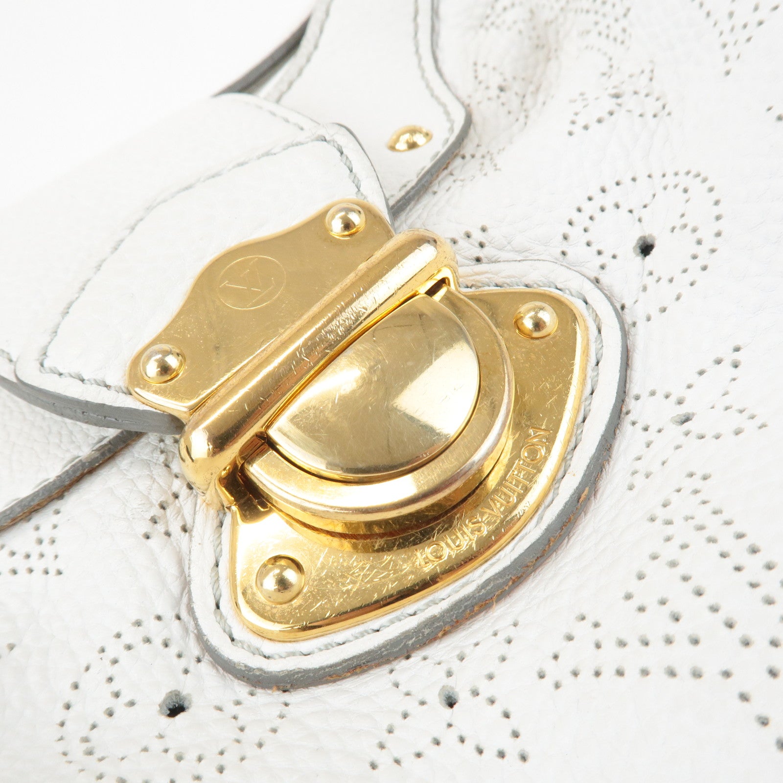 Louis Vuitton Monogram Mahina Solar PM Hand Bag Blanc M93126 Used