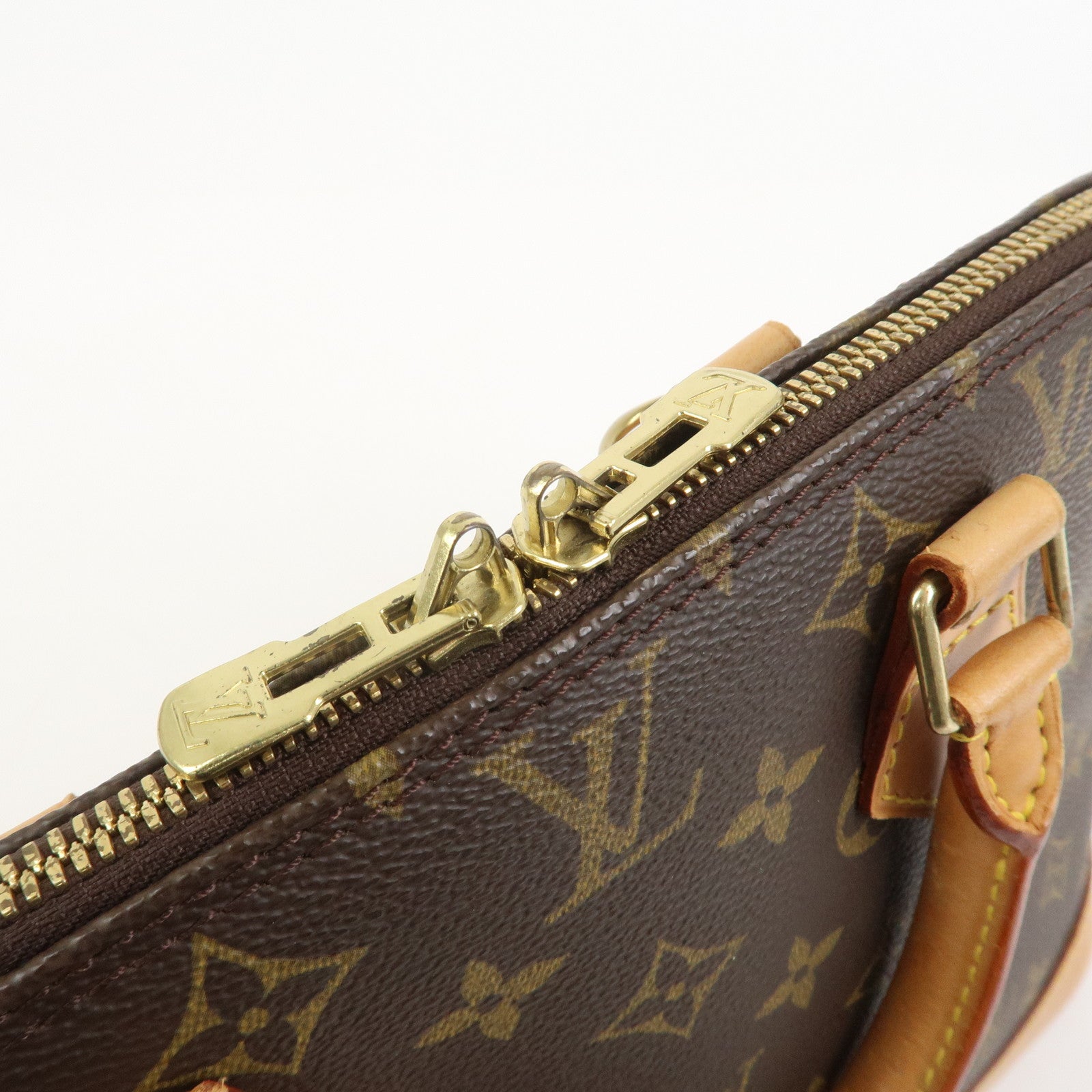 Louis Vuitton Monogram Alma Hand Bag Brown M51130