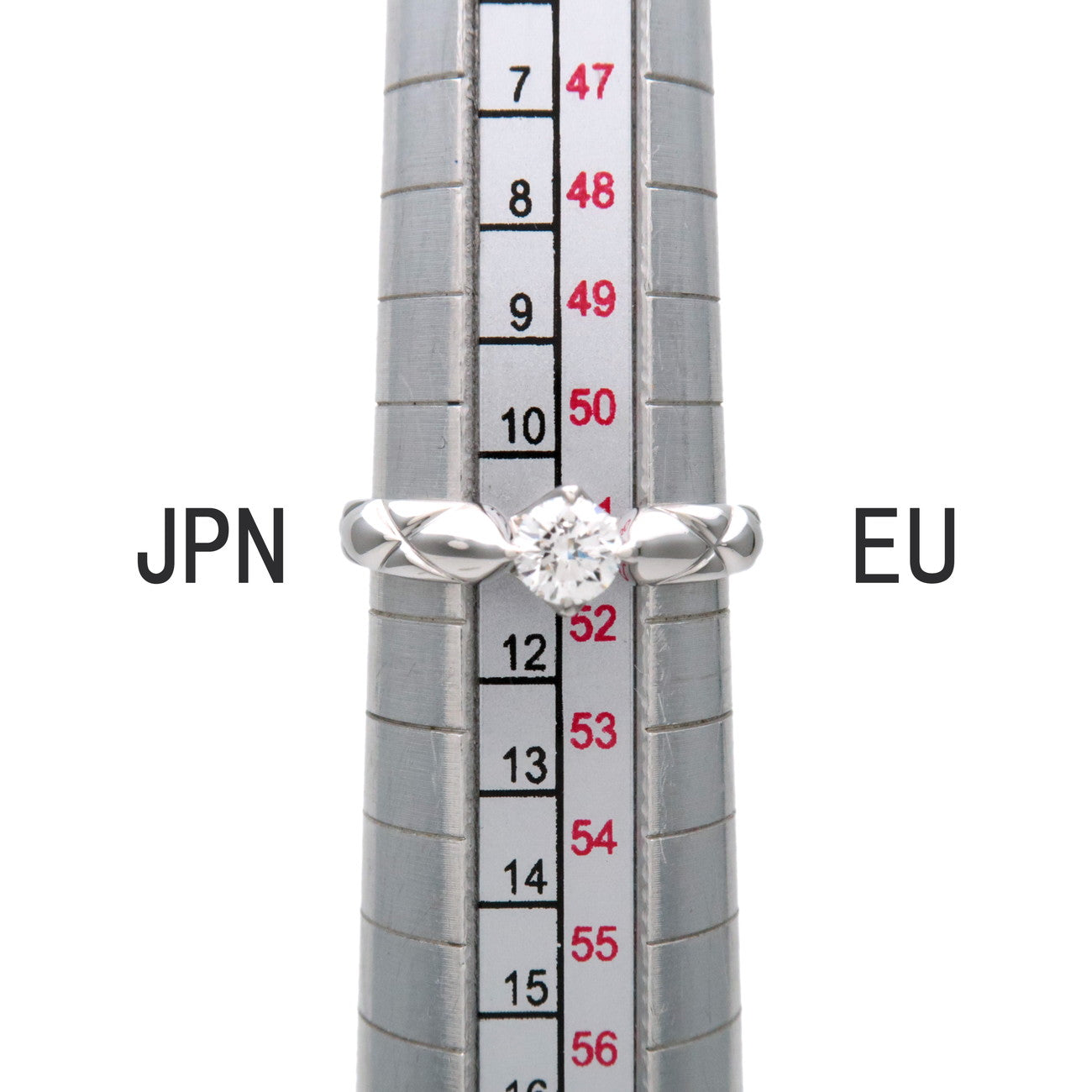 CHANEL Matelasse 1P Diamond Ring PT950 Platinum US5.5 EU51 HK12