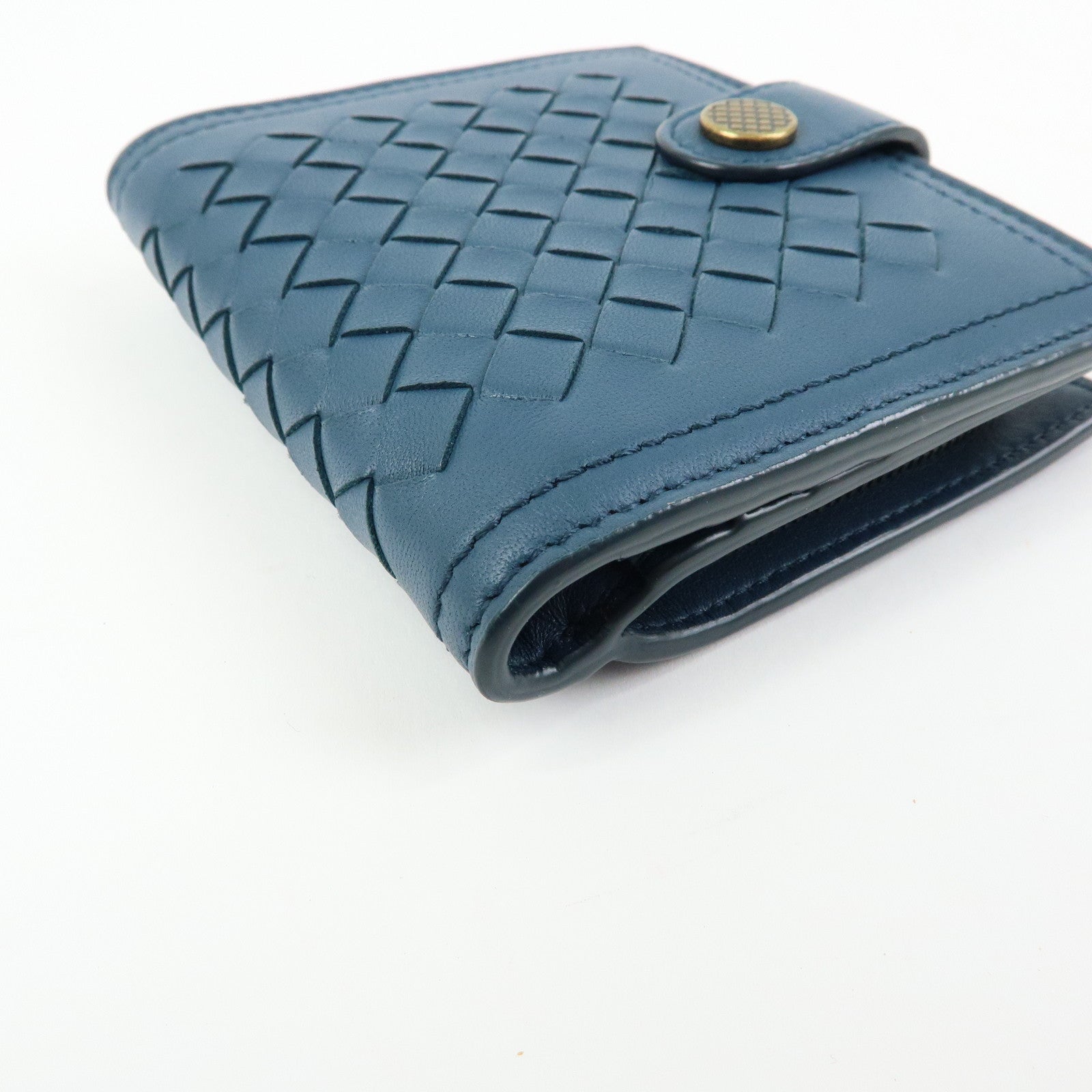 BOTTEGA VENETA Intrecciato Leather Bi-fold Comact Wallet 547441
