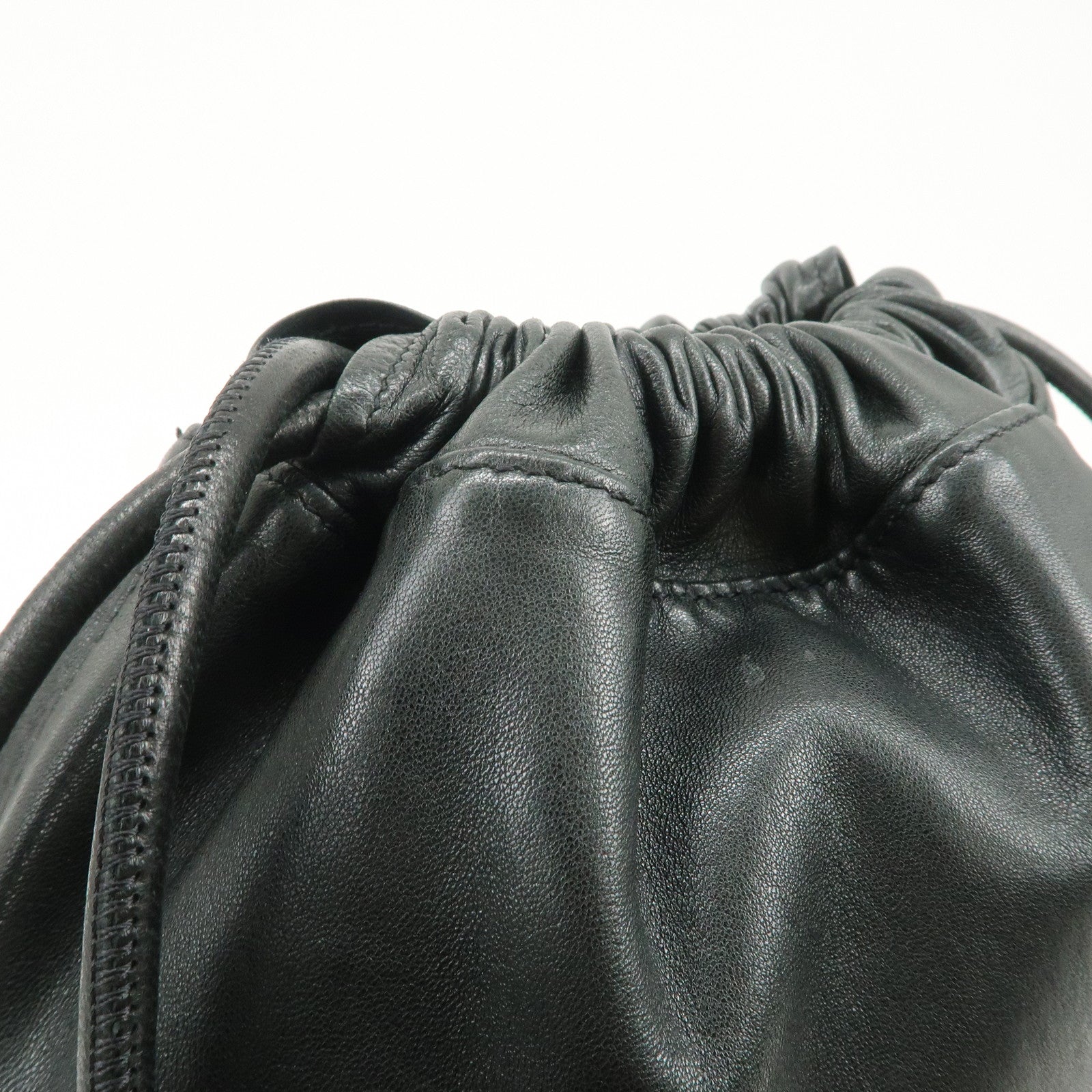 SAINT LAURENT PARIS TEDDY Lambskin Drawstring Backpack 553919