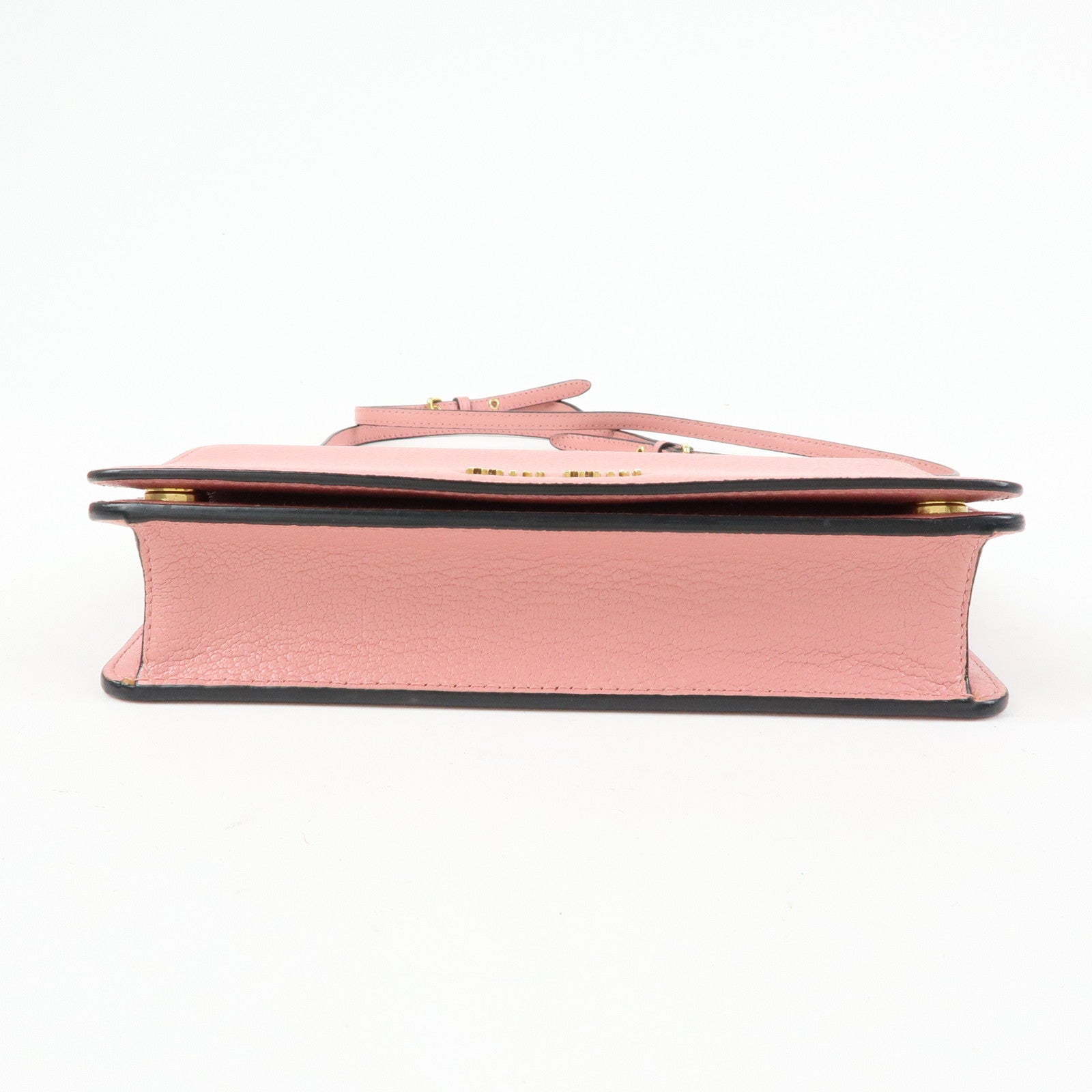 MIU MIU Madras Leather 2Way Clutch Bag Shoulder Bag Pink 5ZH044