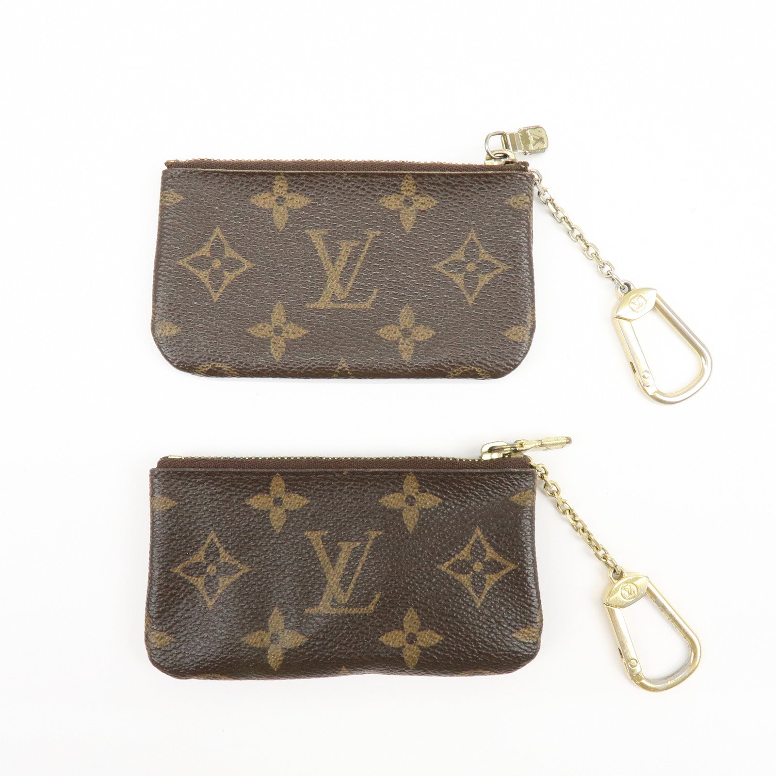 Louis Vuitton Monogram Set of 2 Pochette Cles Coin Cases M62650