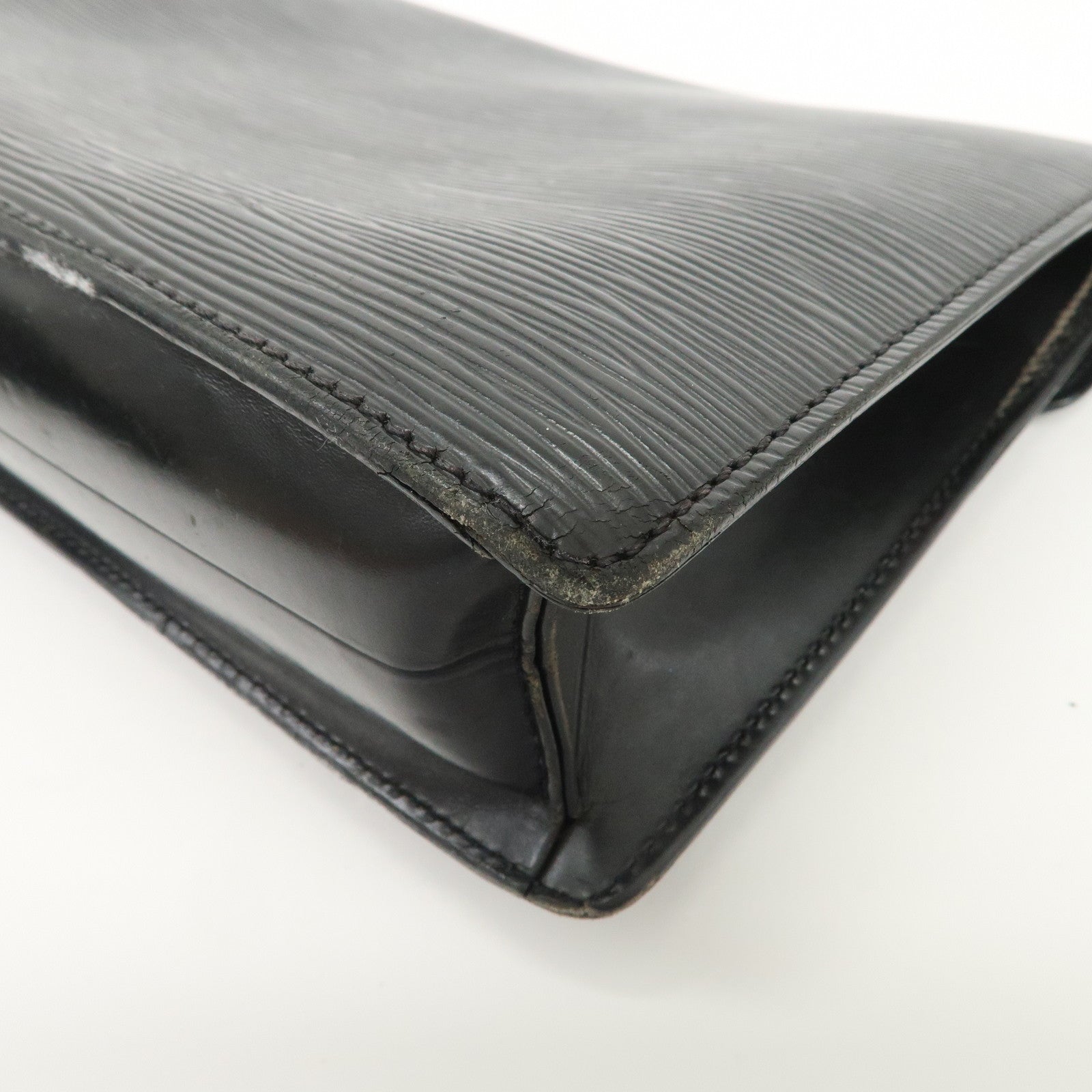 Louis Vuitton Epi Sellier Dragonne Clutch Bag Noir Black M52612