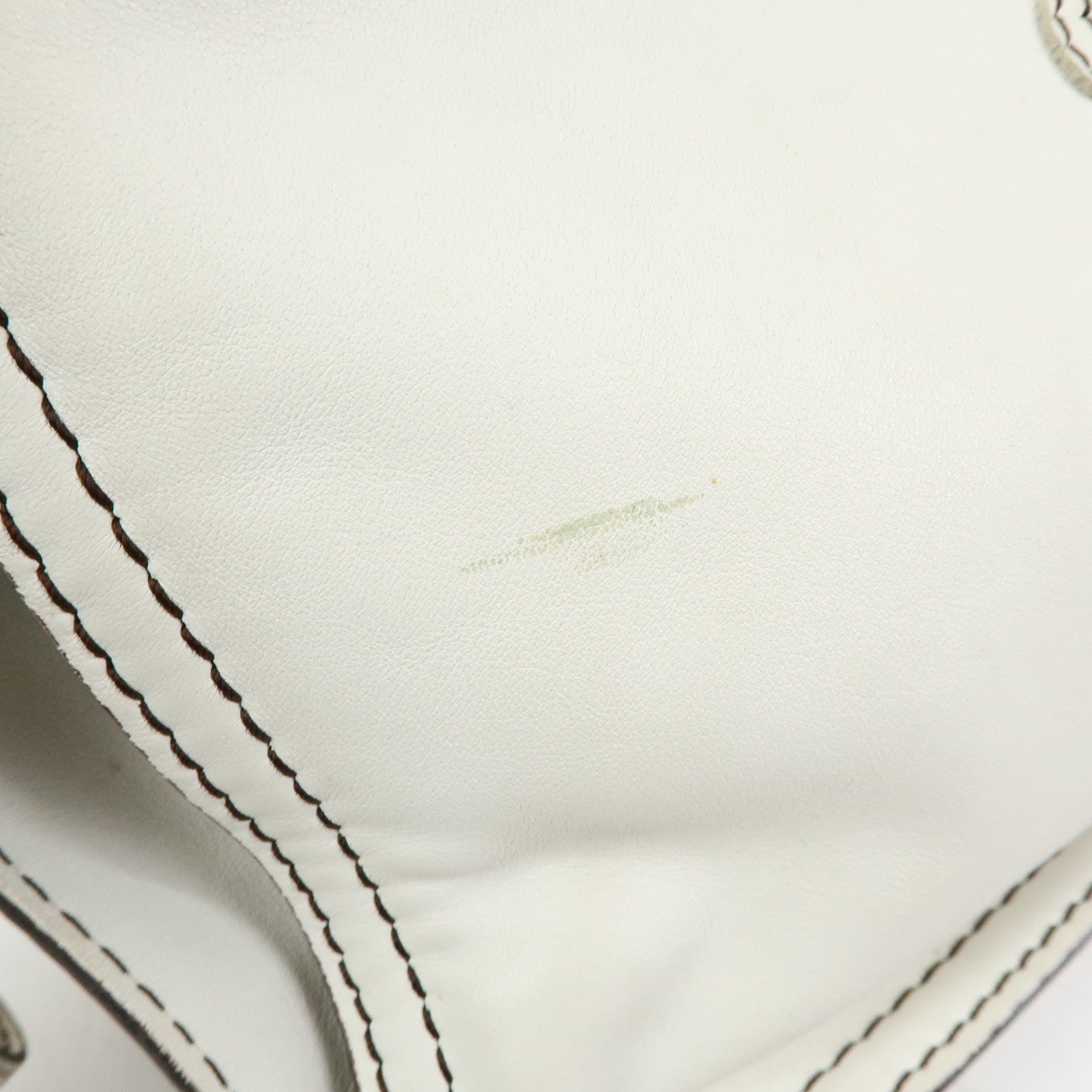 LOEWE Anagram Shopper Tote Leather Tote Bag Shoulder Bag White