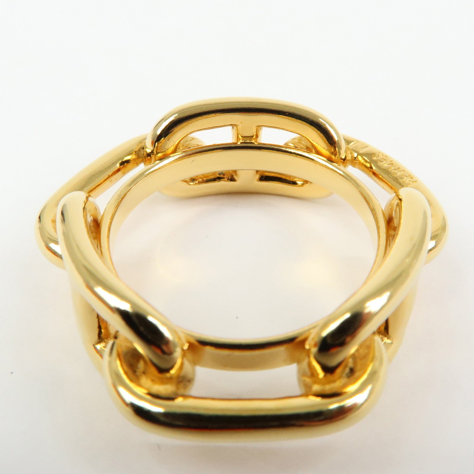 HERMES Sellier Set of 2 Metal Sellier Pin Brooch Legato Scarf Ring
