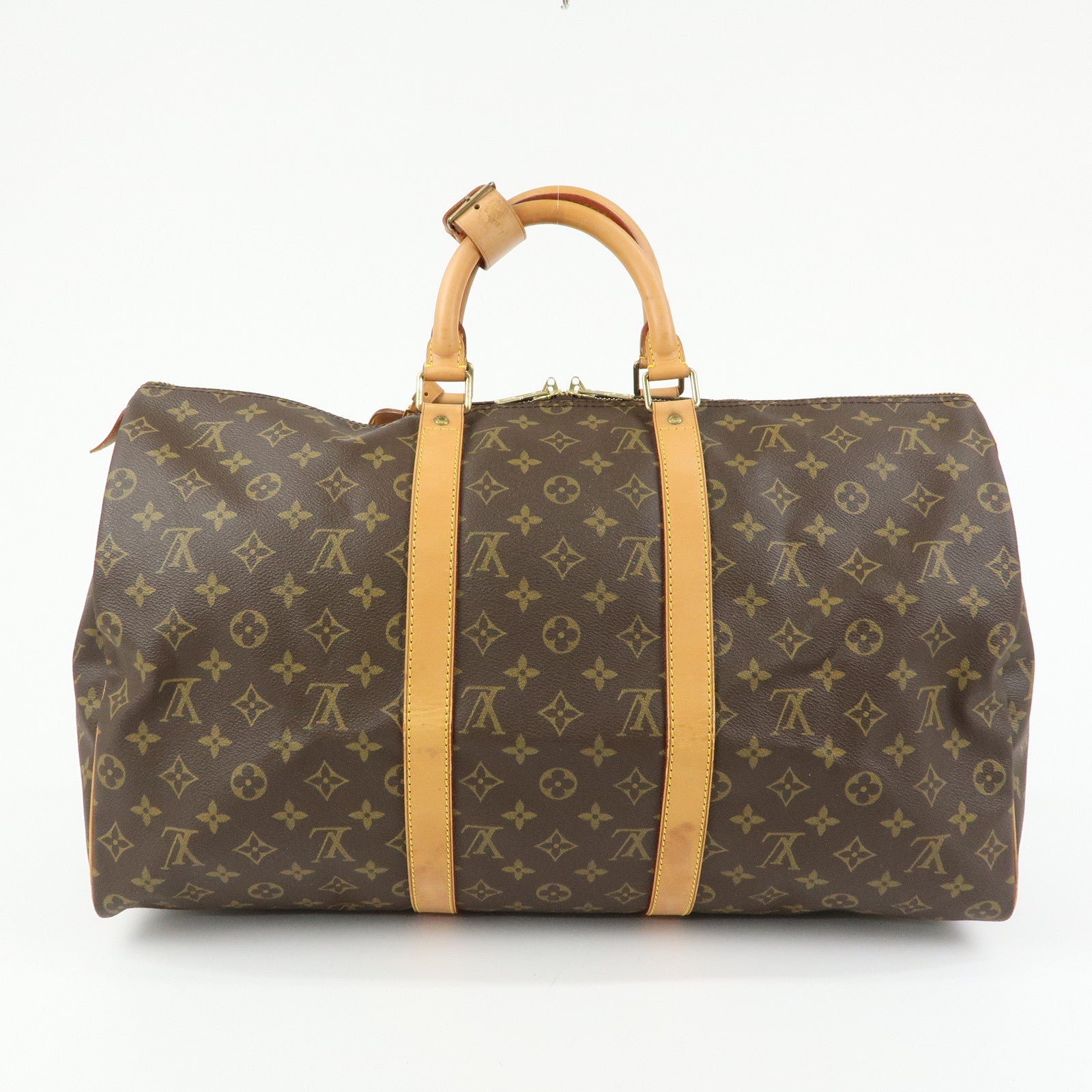 Louis Vuitton Monogram Keep All 50 Boston Bag Hand Bag Brown M41426