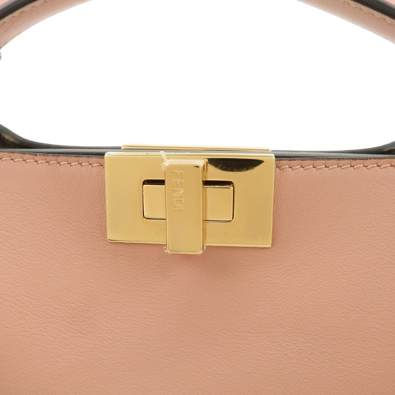 FENDI Peekaboo Iconic Essentially Leather 2Way Bag Pink 8BN302
