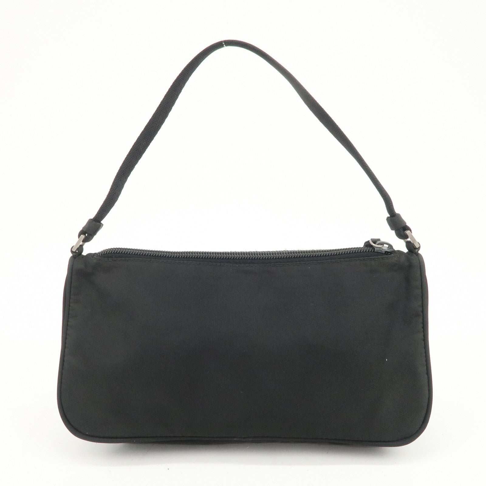 PRADA Triangle Logo Nylon Pouch Hand Bag Cosmetic Pouch Purse MV633