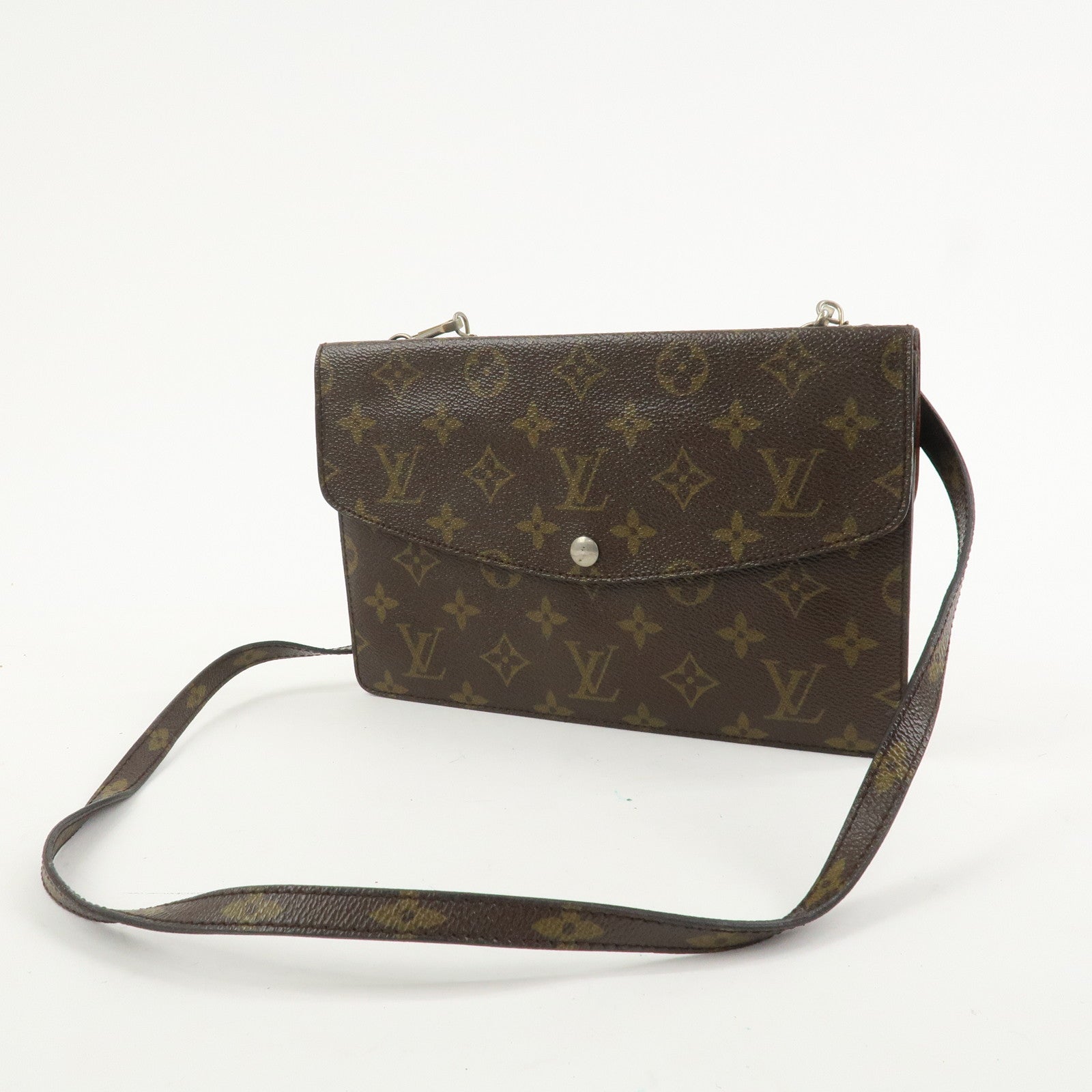 Louis Vuitton Monogram Double Rabat Shoulder Bag Brown M51815