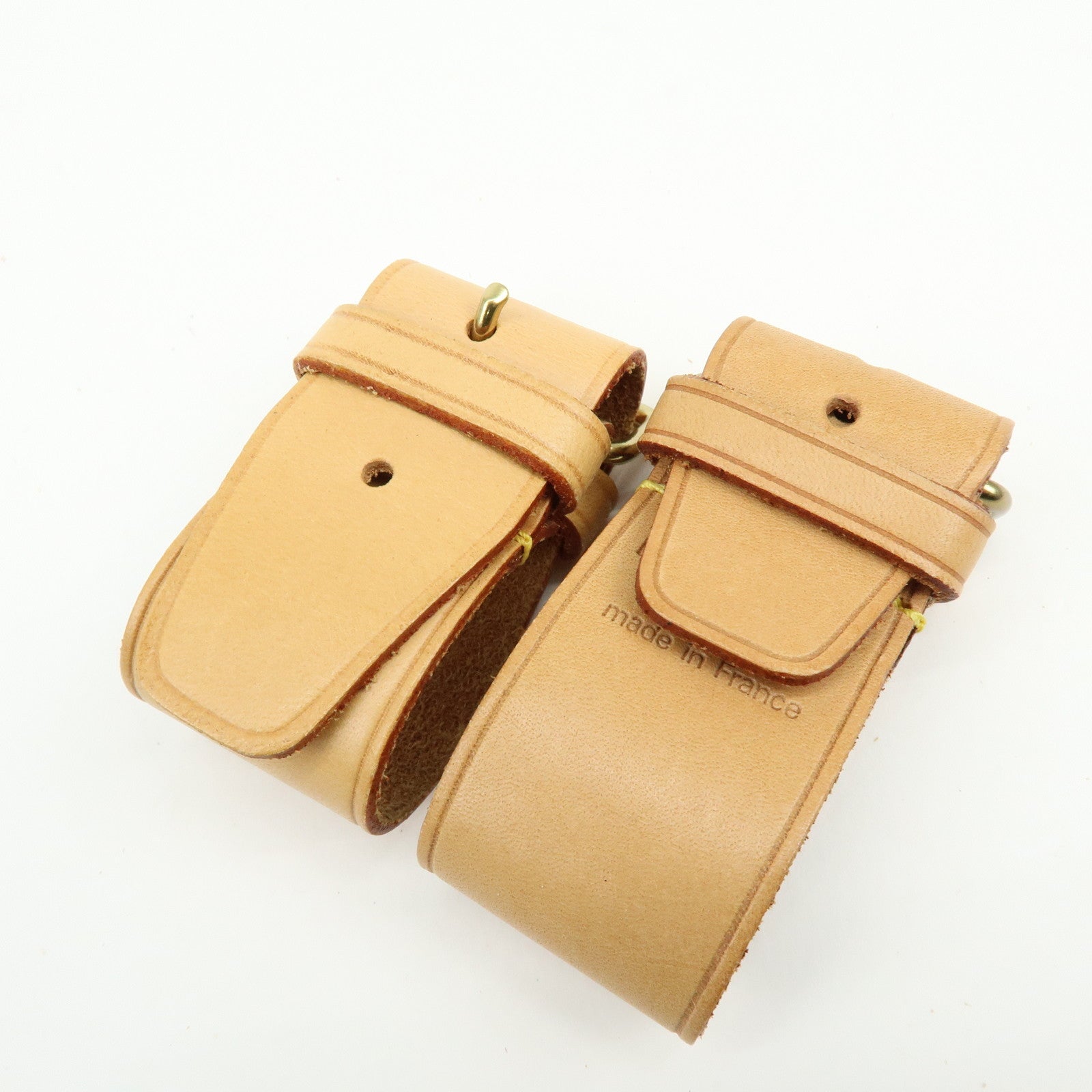 Louis Vuitton Set of 10 Leather Name Tag & Poignet Natural