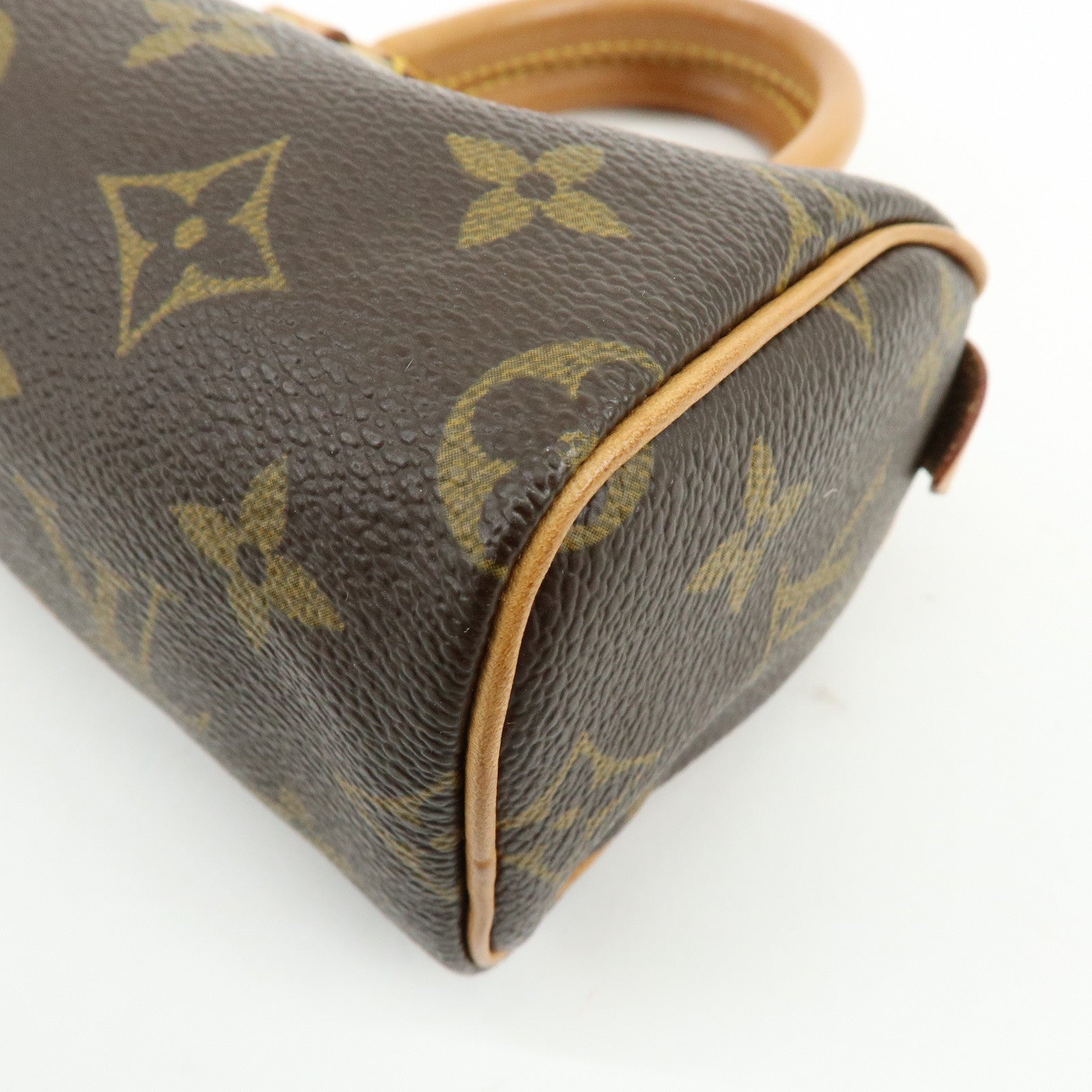 Louis Vuitton Monogram Mini Speedy Hand Bag & Strap Brown M41534