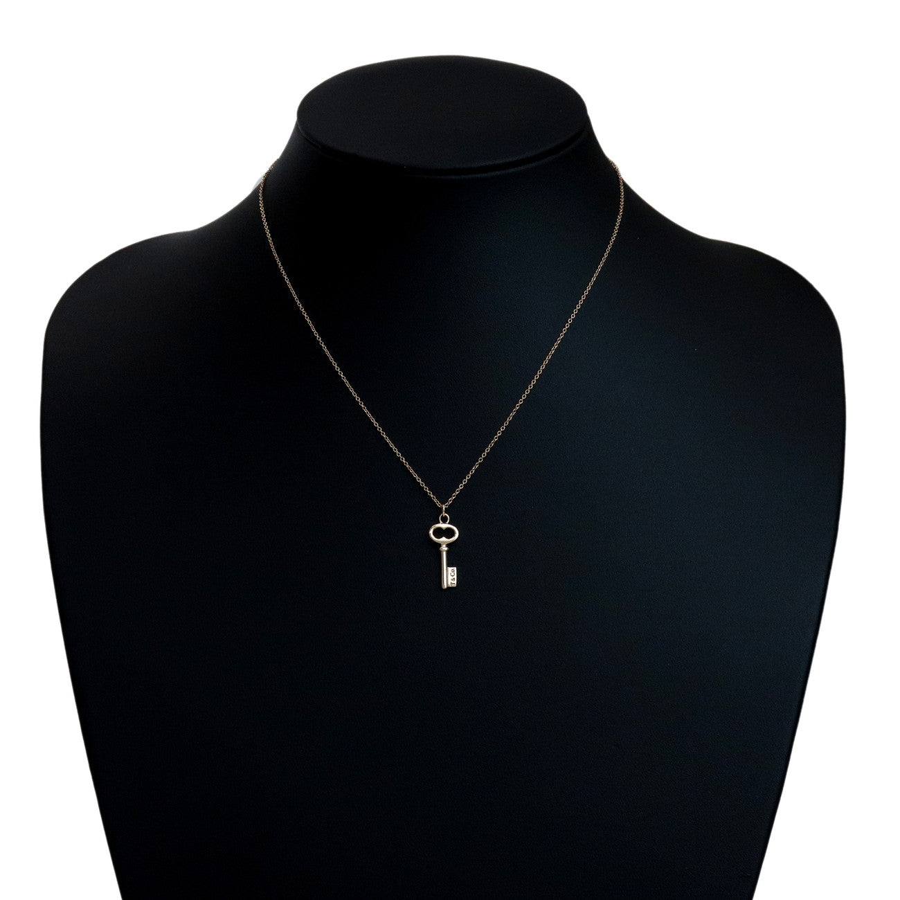 Tiffany & Co Heart Key Necklace 750PG K18PG Rose Gold