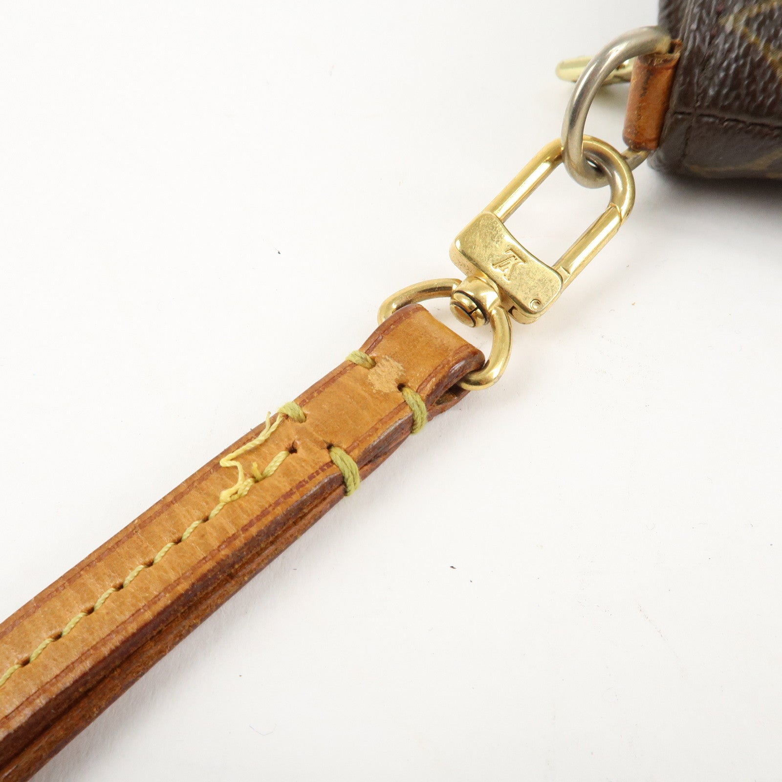 Louis Vuitton Monogram Partition Pouch Wristlet Bag M51901 Used