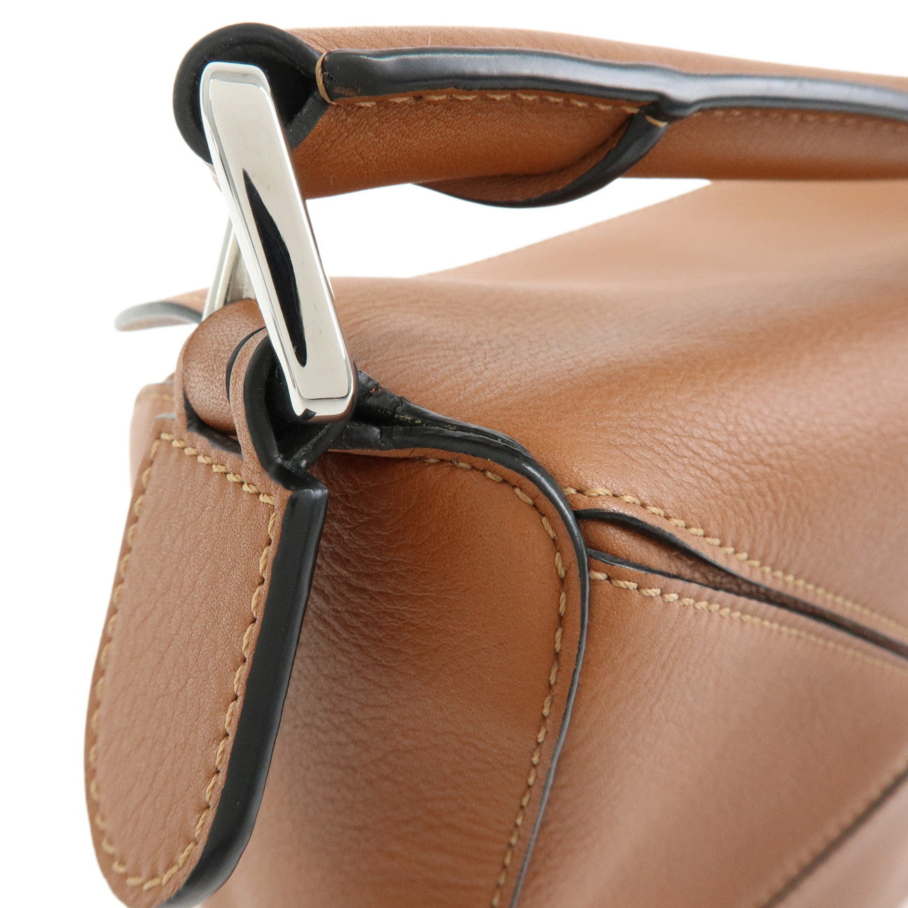 LOEWE Anagram Calf Leather Puzzle Bag Small 2Way Shoulder Bag Tan