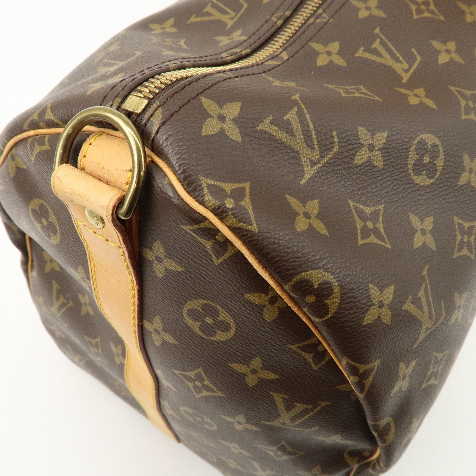 Louis Vuitton Keep All Bandouliere 55 Boston Bag Brown M56714
