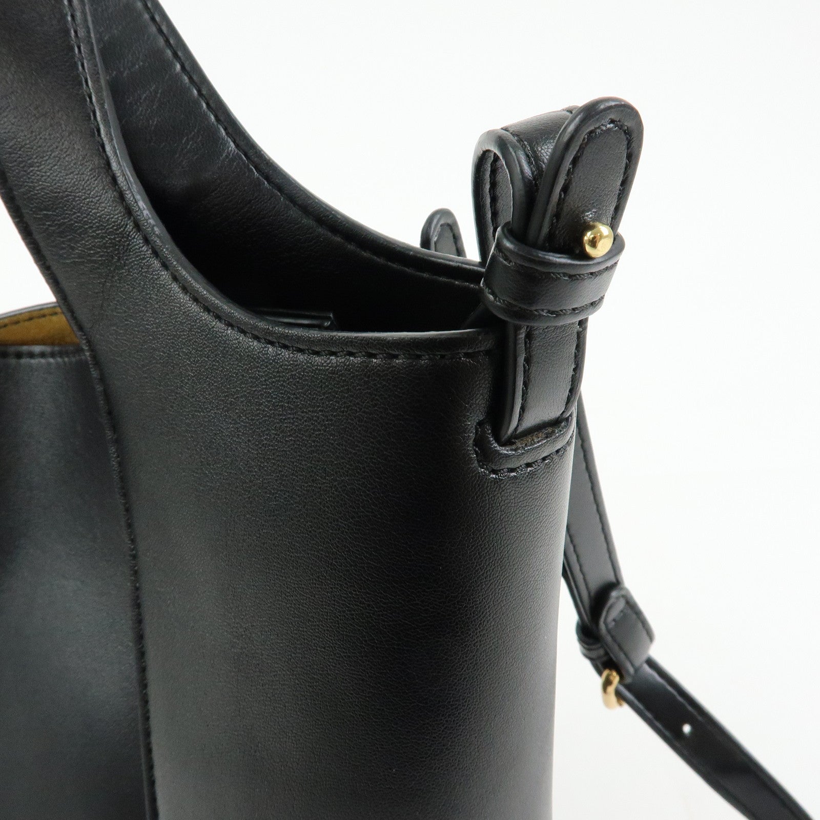 STELLA MCCARTNEY Leather 2Way Hand Bag Shoulder Bag Black