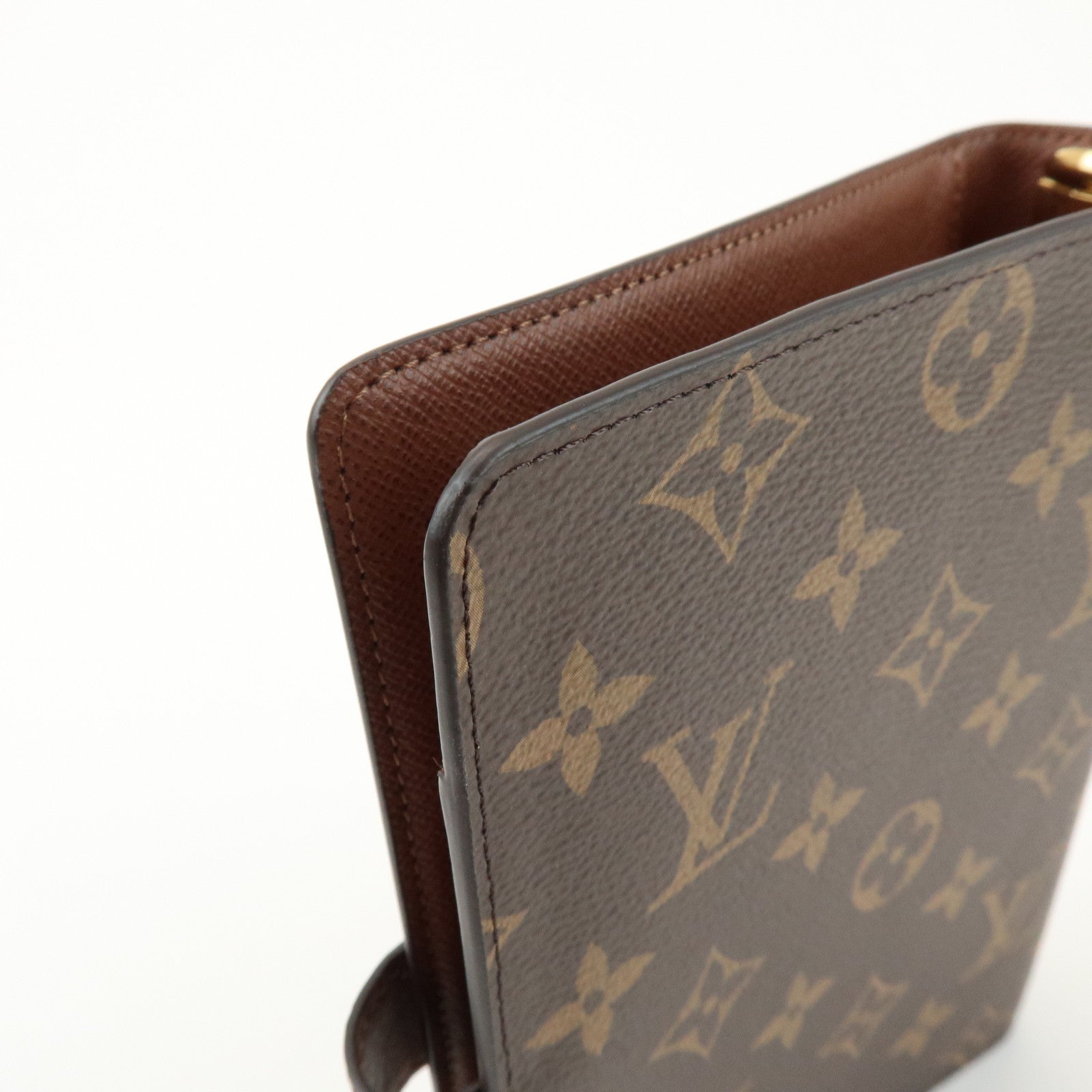 Louis Vuitton Monogram Agenda MM Planner Cover Brown R20004