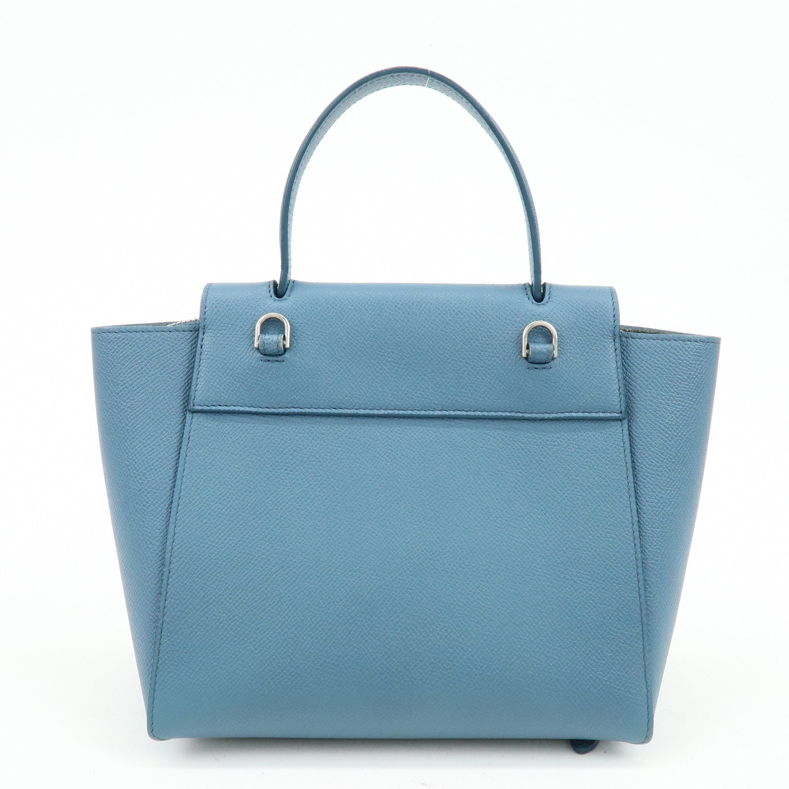 CELINE Belt Bag Leather 2Way Bag Hand Bag Shoulder Bag Blue