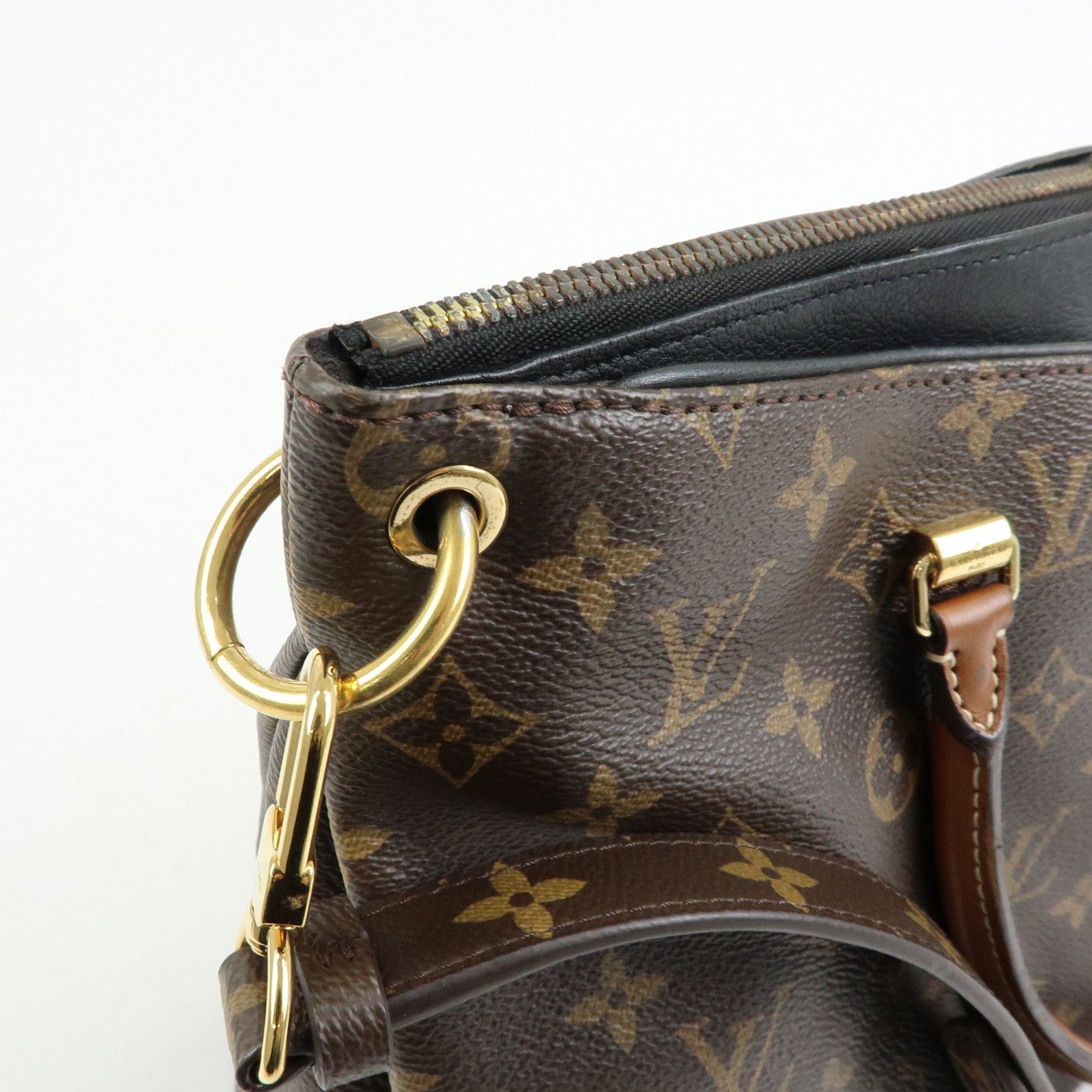 Louis Vuitton Monogram Pallas 2Way Bag Hand Bag Brown Noir M41064