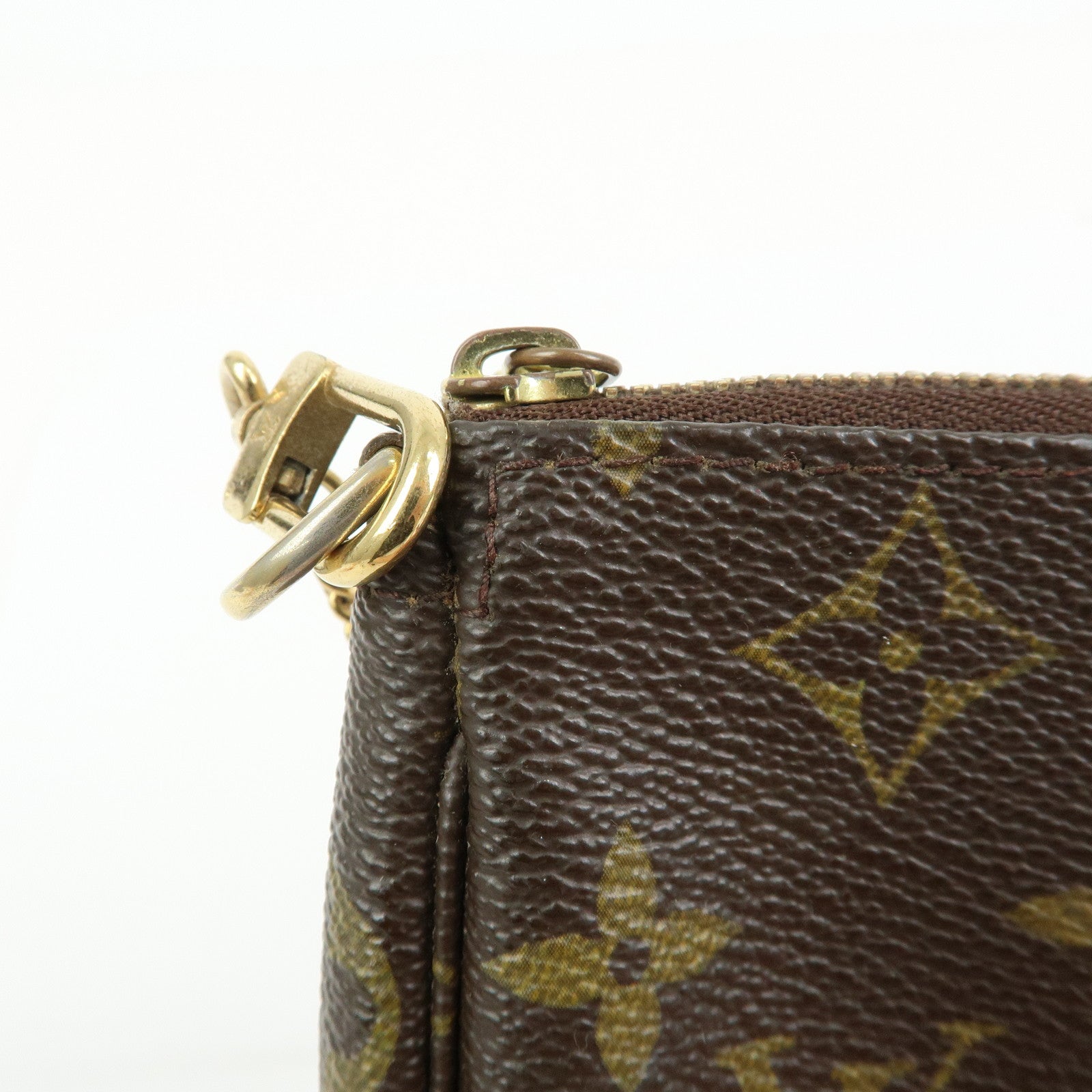 Louis Vuitton Monogram Mini Pochette Accessoires Hand Bag M58009