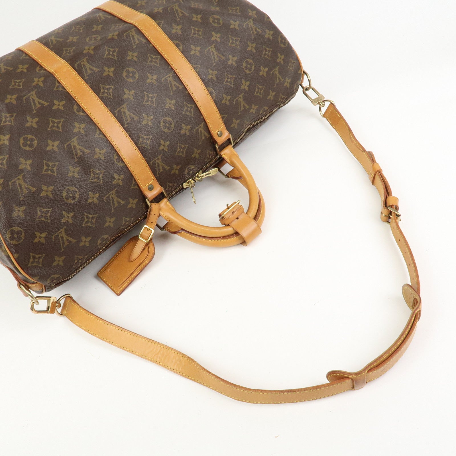 Louis Vuitton Monogram Keep All 50 Bandouliere Boston Bag M41416