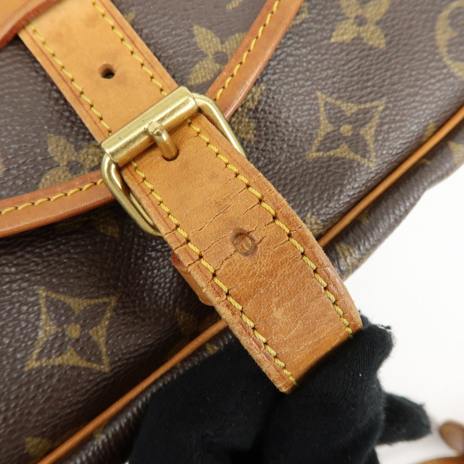 Louis Vuitton Monogram Saumur 30 Canvas Shoulder Bag Brown M42256