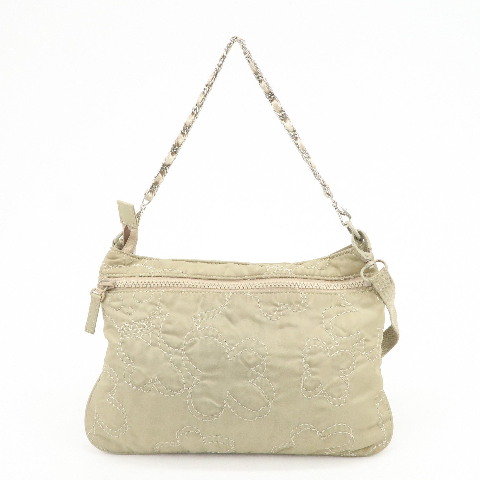 ANTEPRIMA Logo Nylon 2Way Bag Hand Bag Shoulder Bag Khaki
