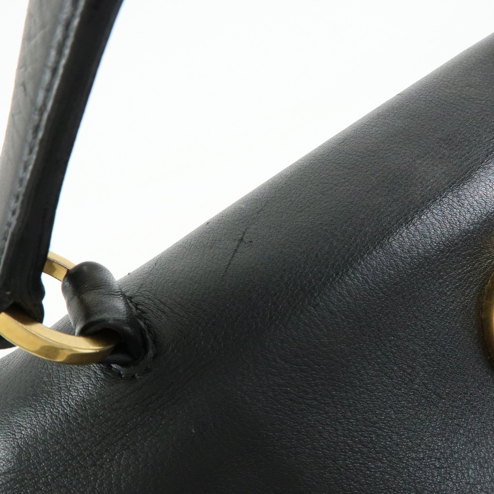 SAINT LAURENT PARIS Muse Two Canvas Leather 2Way Bag Black 313499