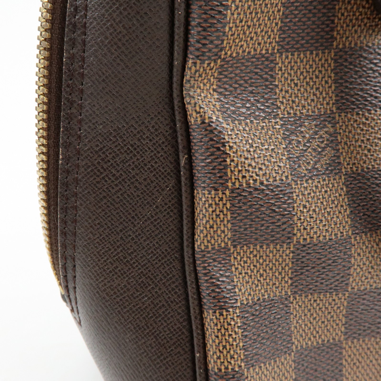 Louis Vuitton Damier Ebene Canvas Leather Brera Hand Bag N51150